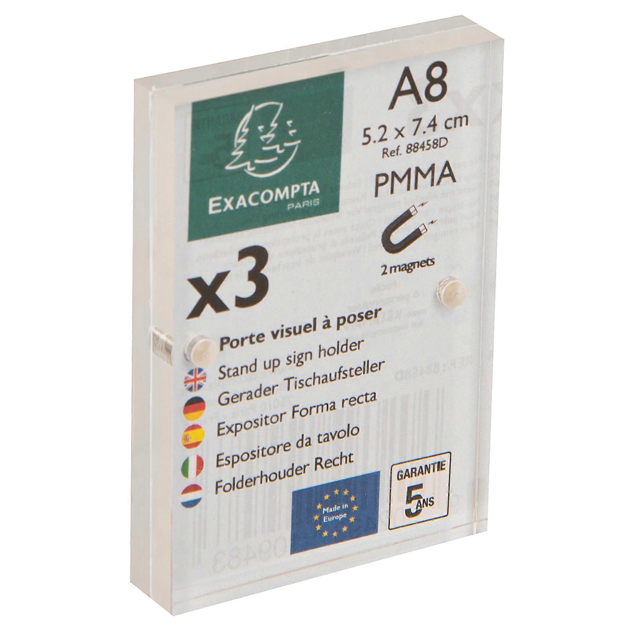 Exacompta 88458D 15x Pack3 Soportes visuales cierre magnet.A8