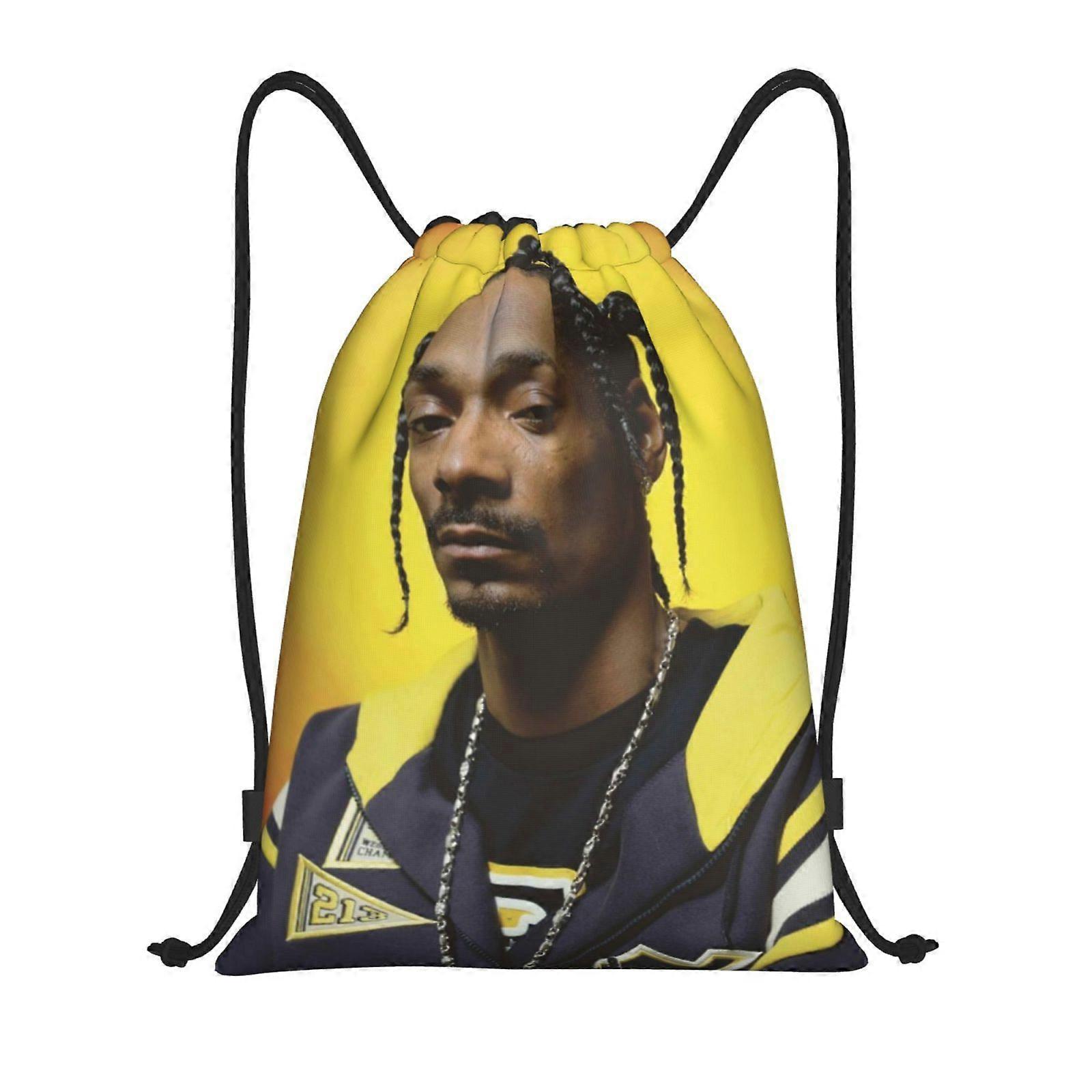 g48 SNOOP DOGG Canvas double shoulder backpack easy to fold, clean, and carry around u48