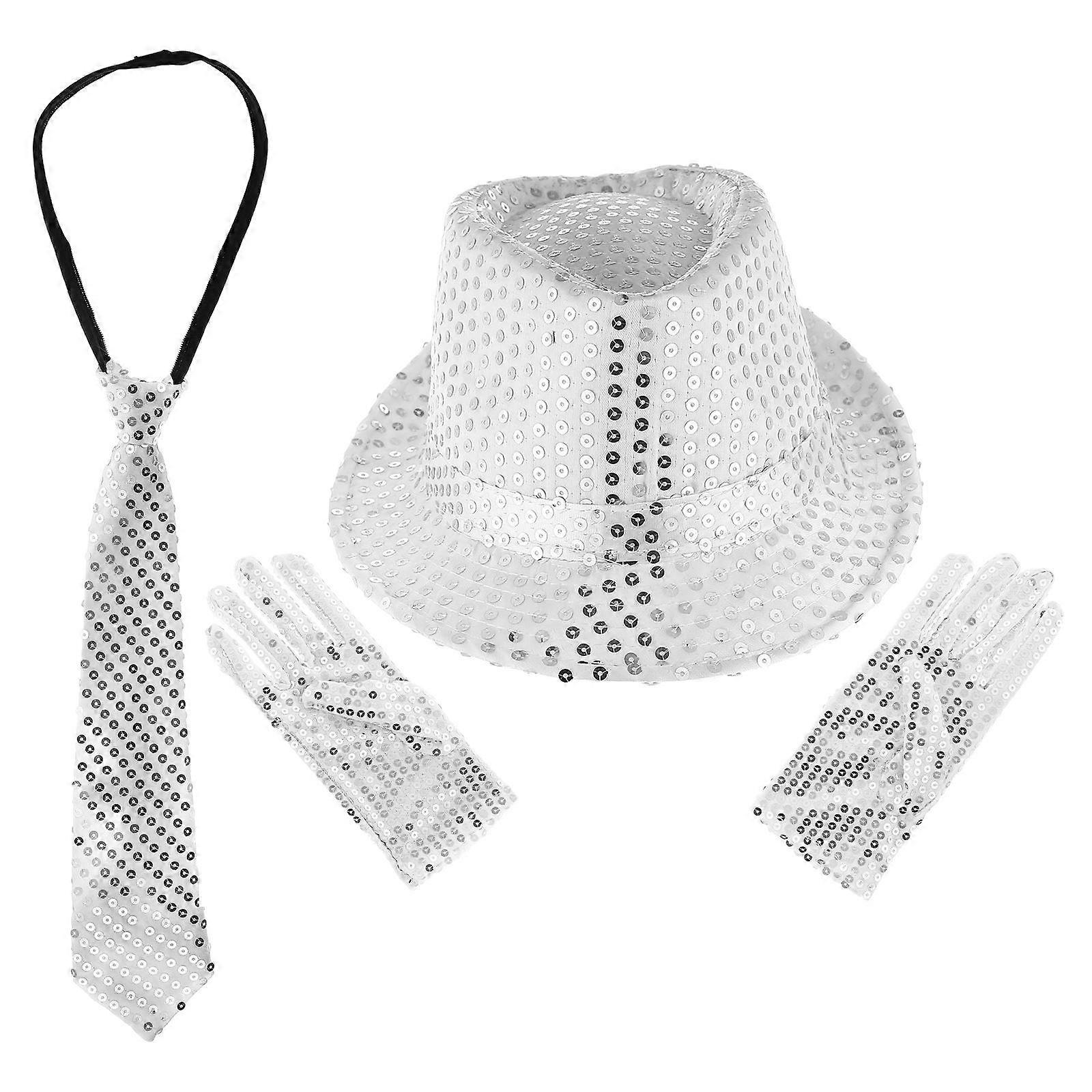 Jazz Gloves 1Set Silver for Wearing Dance Costume Accessories