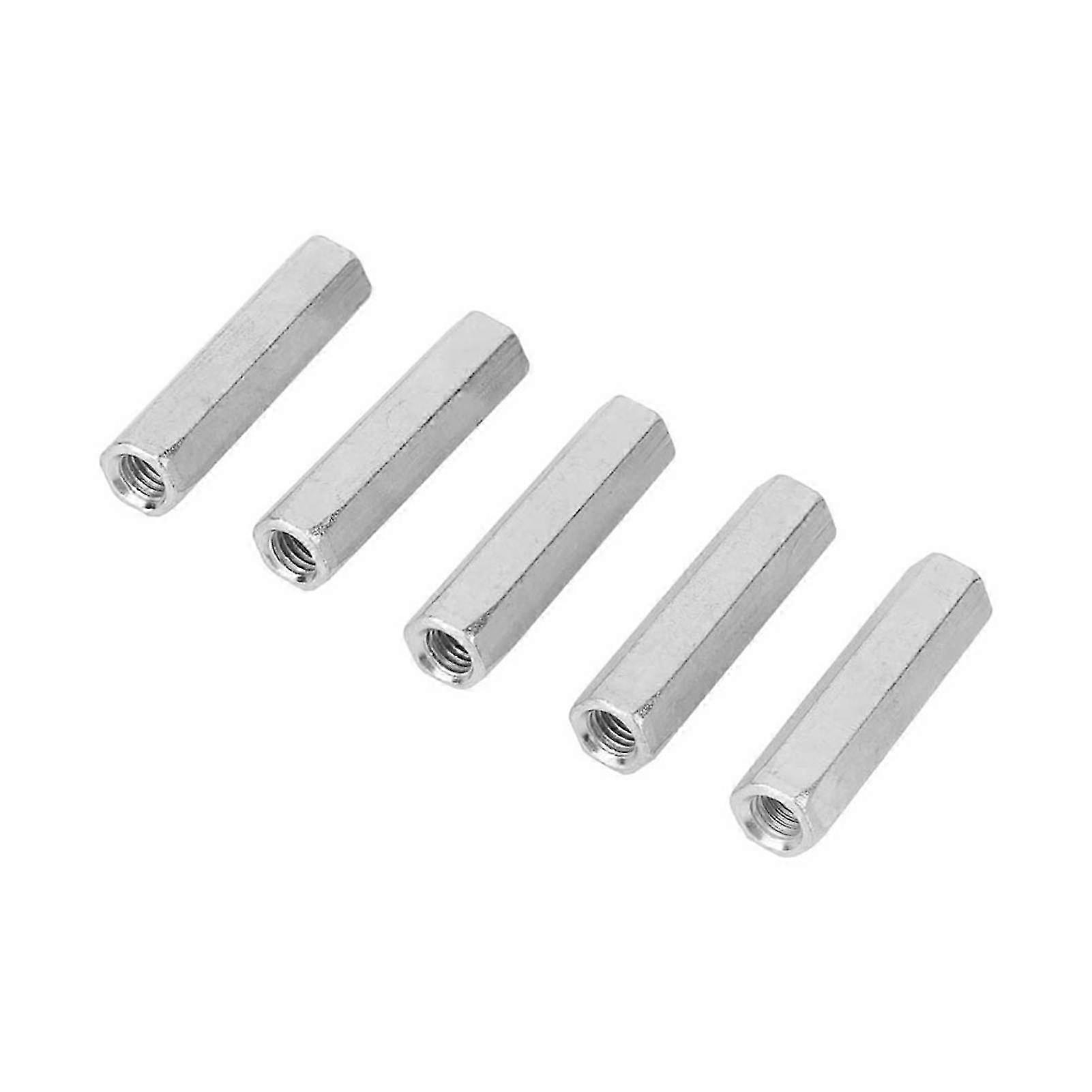 5pcs M8 * 50 Long Rod Nut Hex Hexagonal Sleeve Nut Standoff Threaded Fasteners--