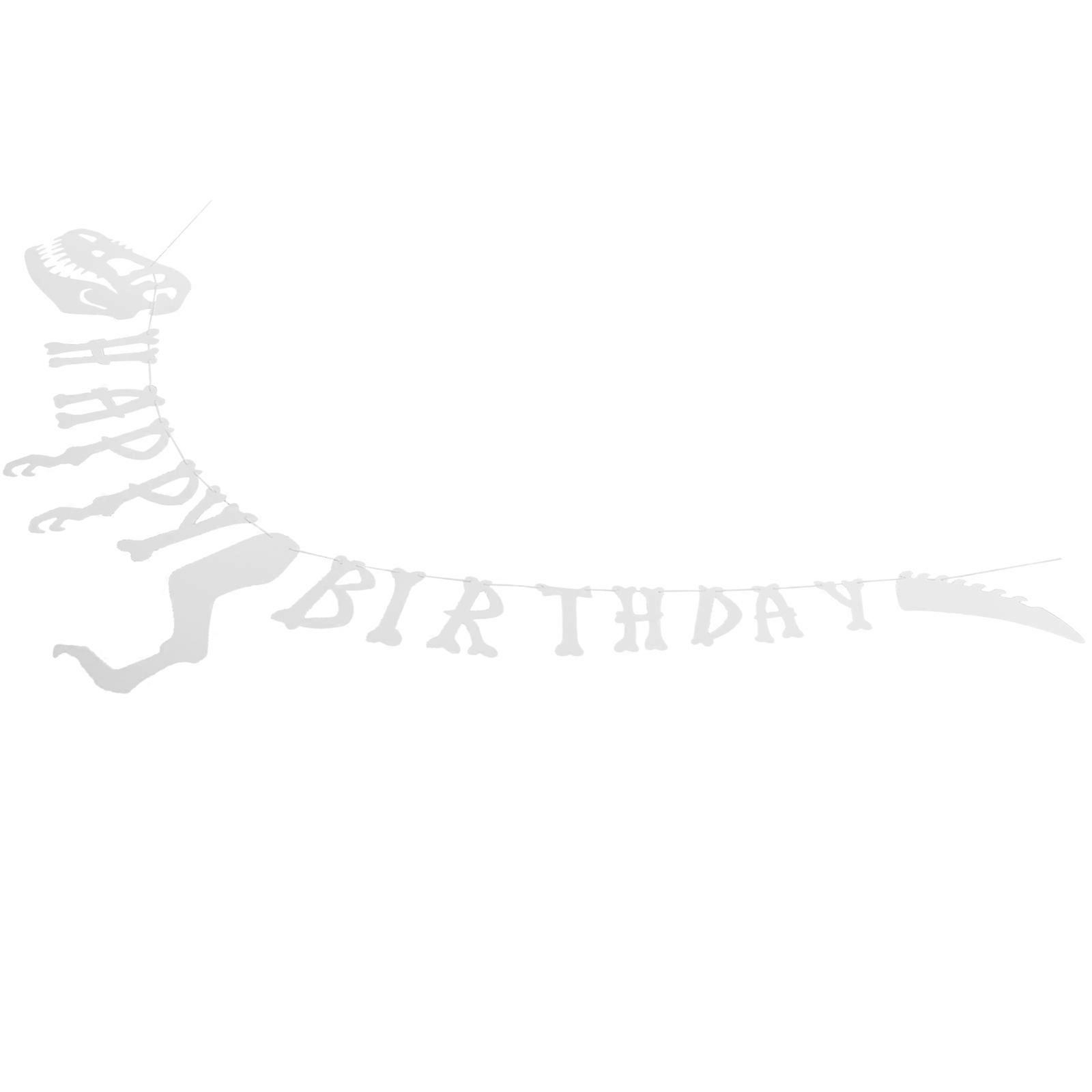 Dinosaur Themed Birthday Bunting Garland Decoration Flag for Celebrations, Random Style, Easy to Use, Party Decoration Material