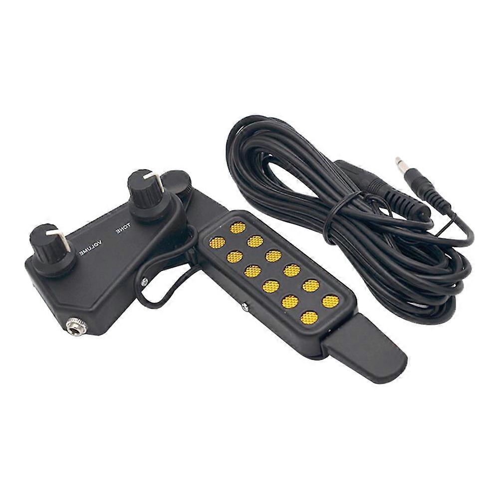 Portable Multi Function Acoustic Guitar Pickup with Volume and Tone Control, Lightweight Piezo Design for Folk and Classical Guitars, Easy to Carry