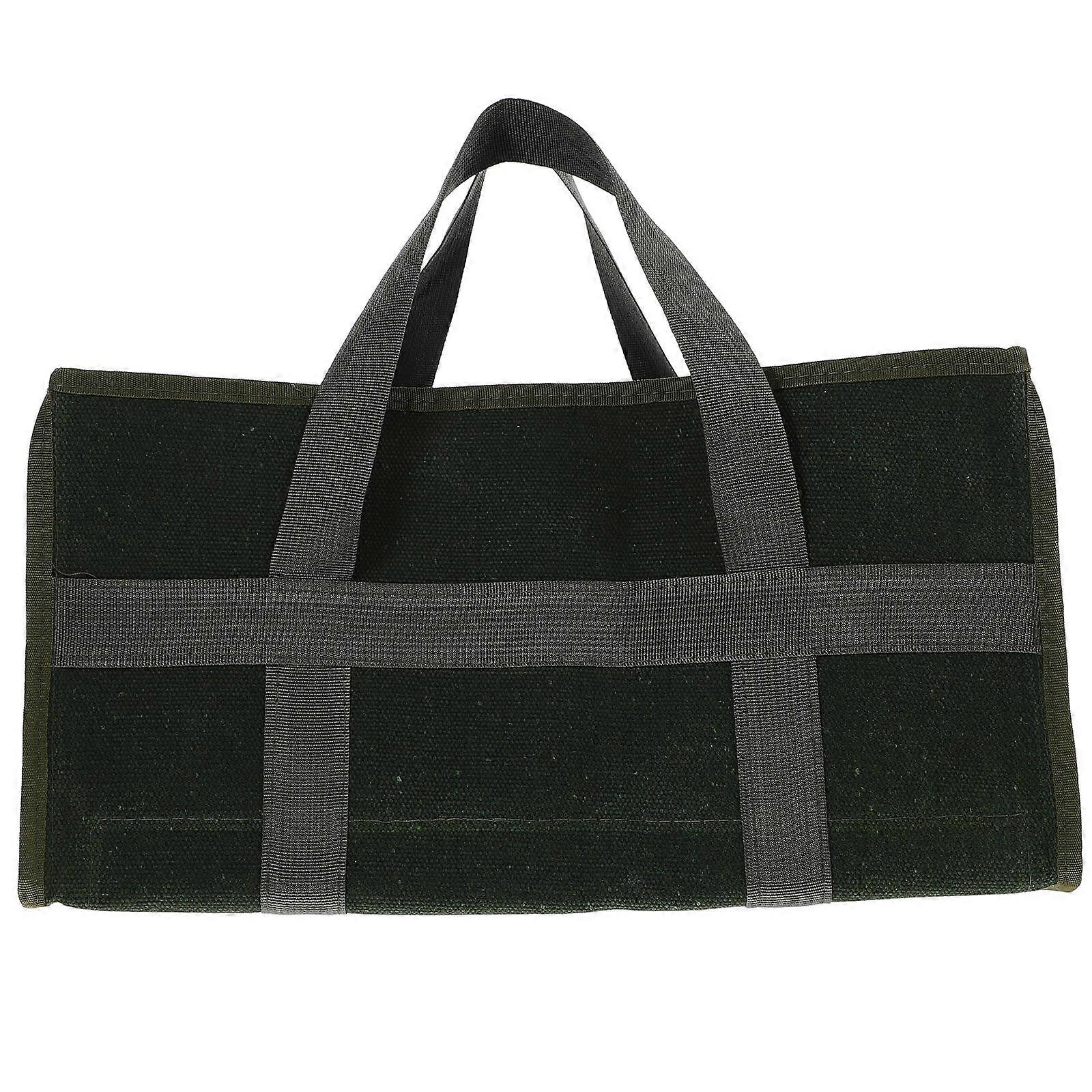 Hand Tool Bag Multipurpose Outdoor Storage Bag Canvas Dark Green 44.00X22.00X22.00CM Practical Diy Enthusiasts 1Piece