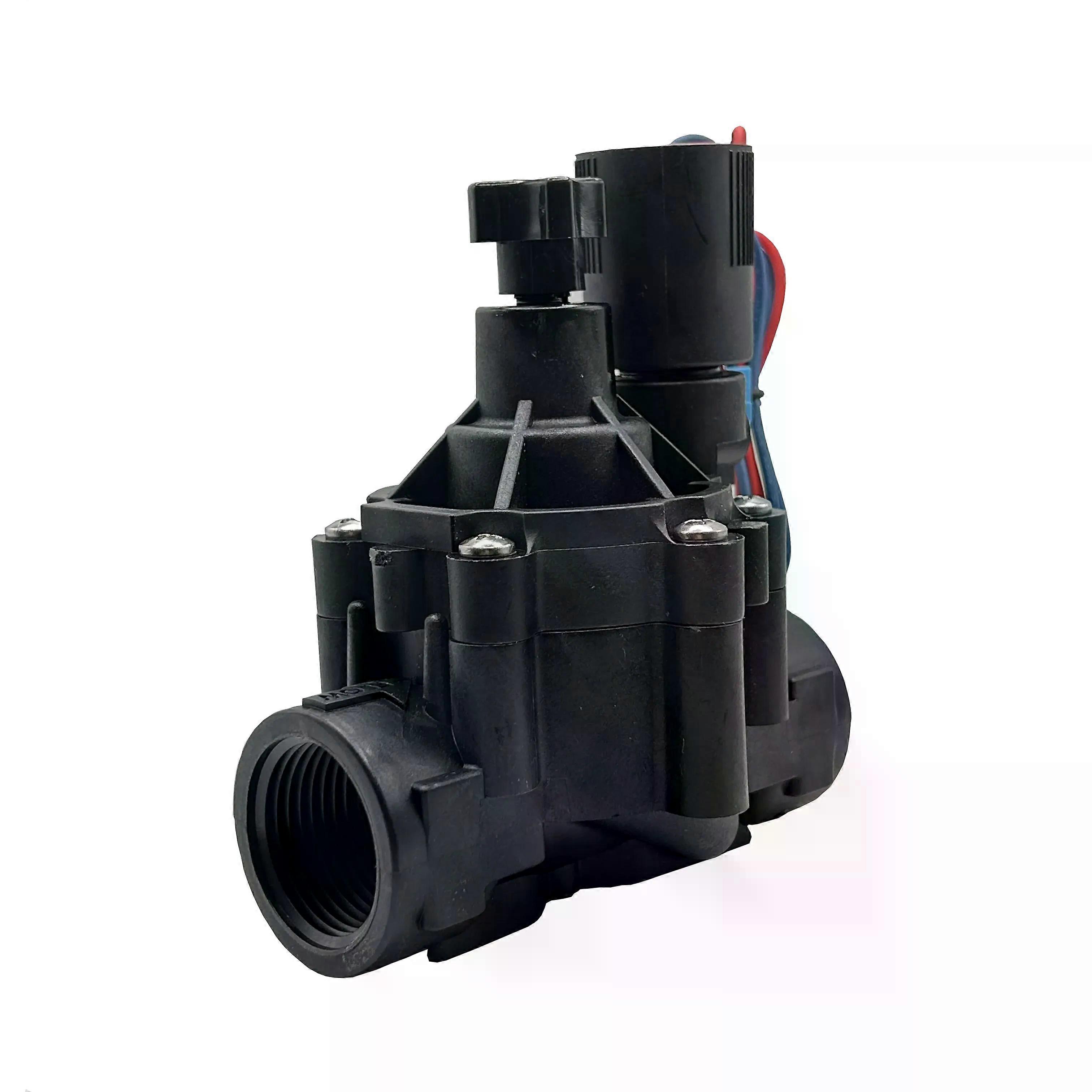 يخدع 1/2 "3/4" 1 "صمام الملف اللولبي مغلق عادة مع تعديل التدفق 220 فولت 12 فولت 24 فولت لري المناظر الطبيعية في حديقة المزرعة