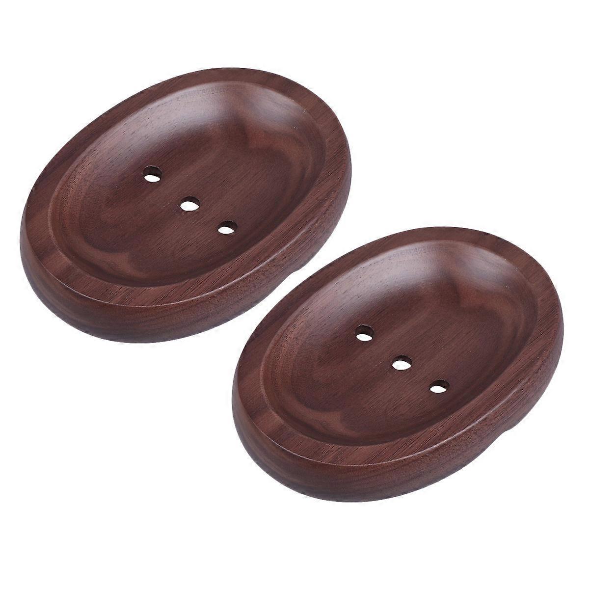 Rustic Soap Holder Wooden Soap Box Creative Handmade Soap Tray Multi Purpose For Home Office Use 2Pcs