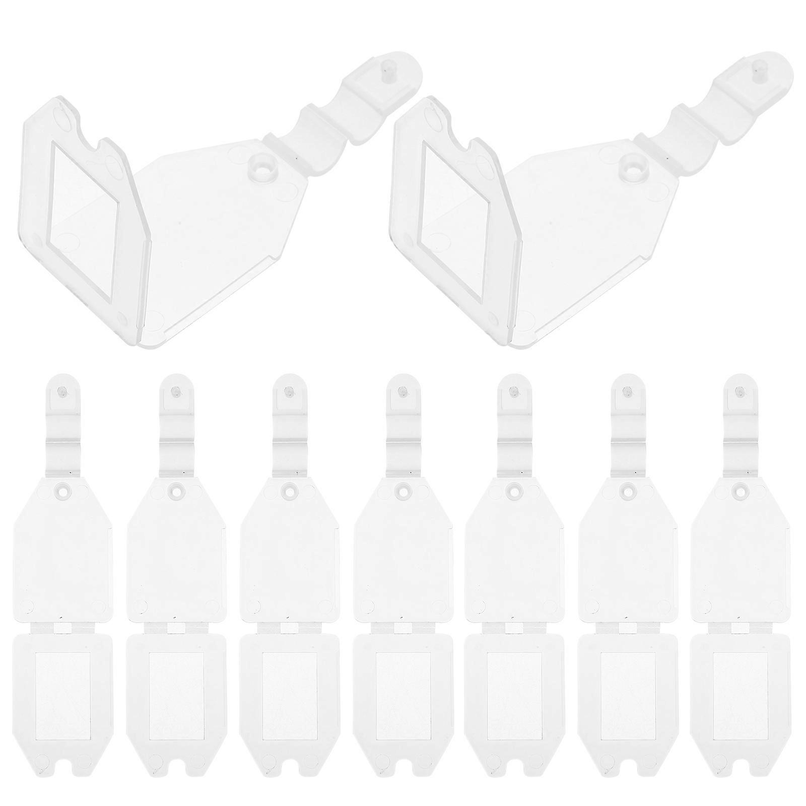 Label Display Holder for Supermarket Retail Use Sturdy Plastic Clipping Function 20Pcs