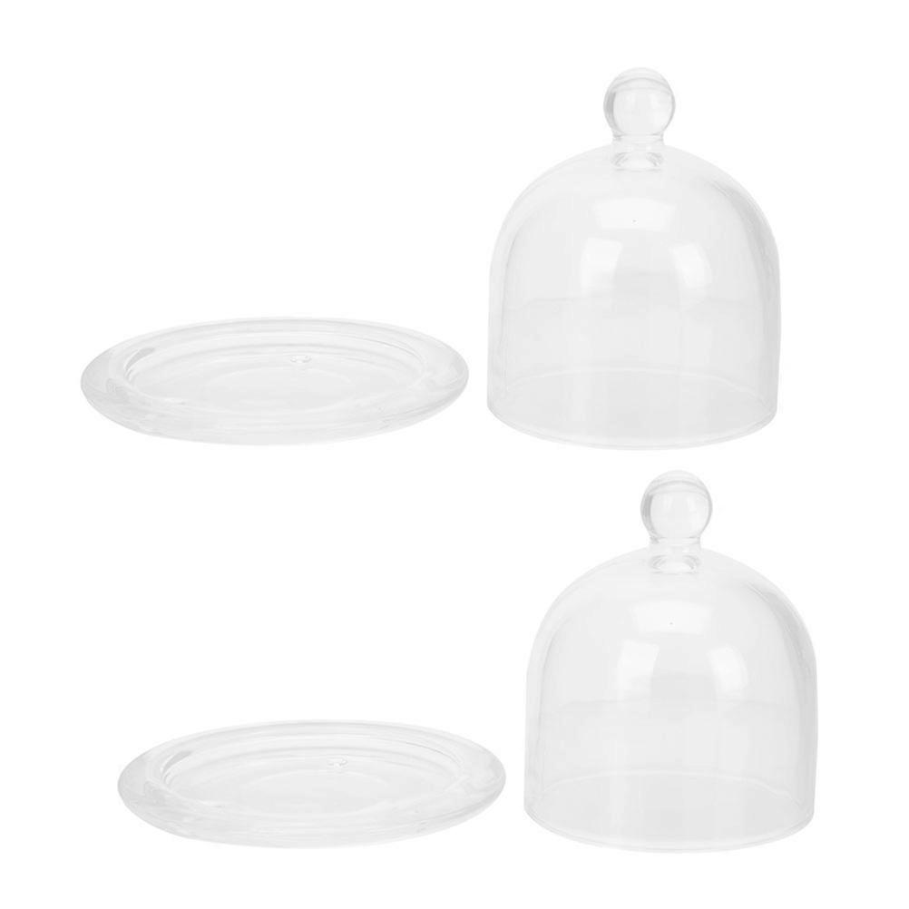 2pcs Covered Cake Tray Stand with Lid   Elegant Dessert Display Plate for Weddings, Parties, Events