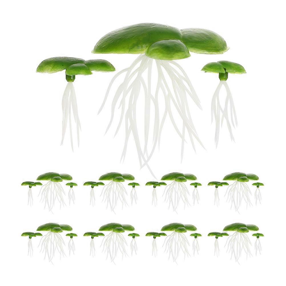Pond Artificial Duckweed Mini Fake Duckweed Aquarium Decoration Multi Color Floating 90Pcs