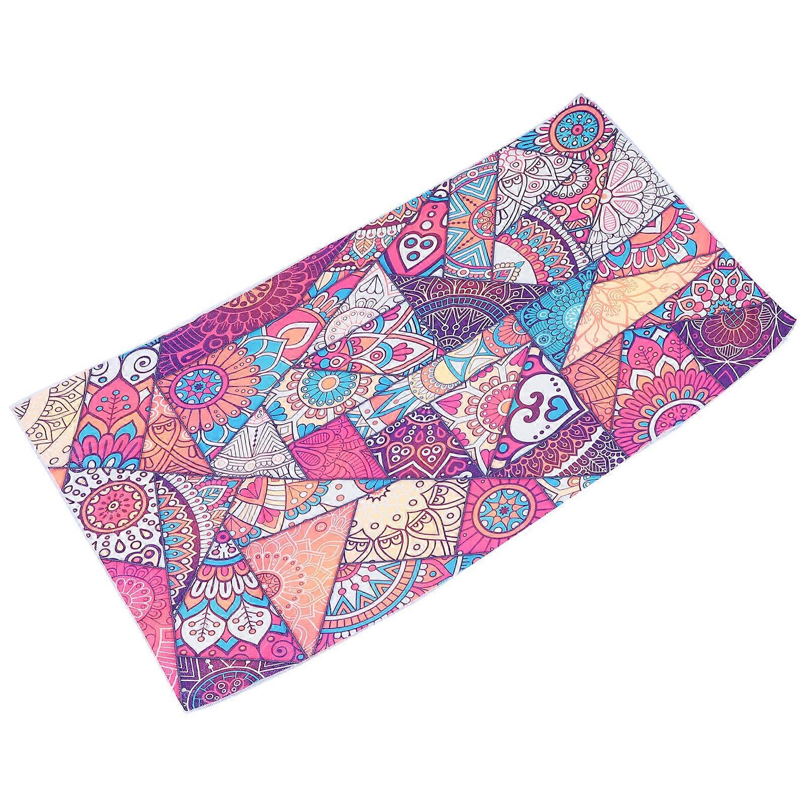 Compact Towel Quick Drying Fiber Towel Water Absorption Rectangle Printed Style For Travel 1Set