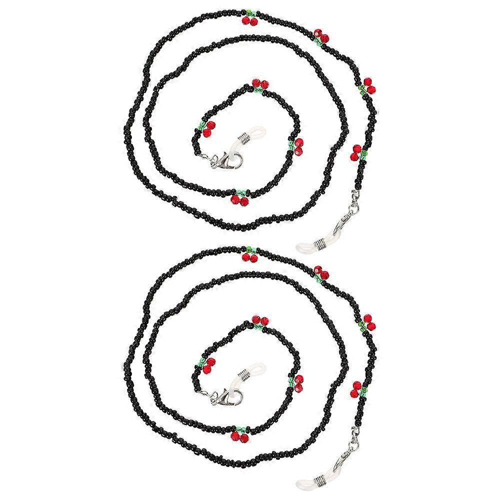 Here's a polished and engaging product description for your **2pcs Beaded Eyeglass Chains With Cherry Design**:
### **2pcs Beaded Eyeglass Chains