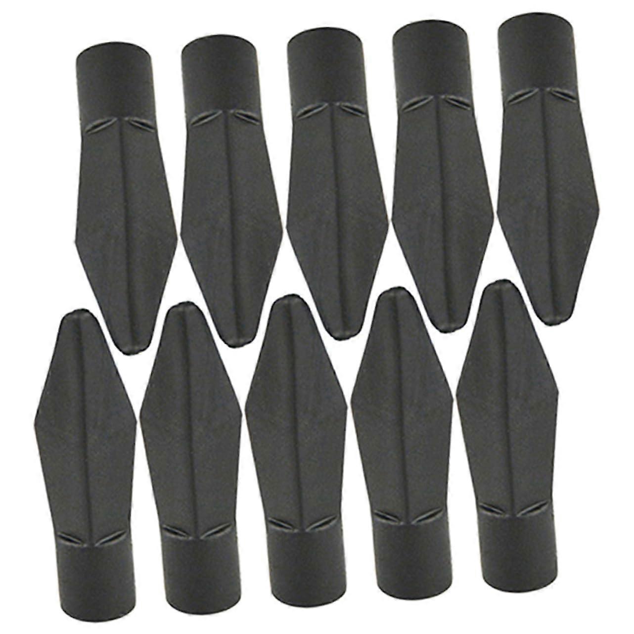 Pack of 10 Sporty Arrowhead Target Arrows with Soft Tip Replacement Black