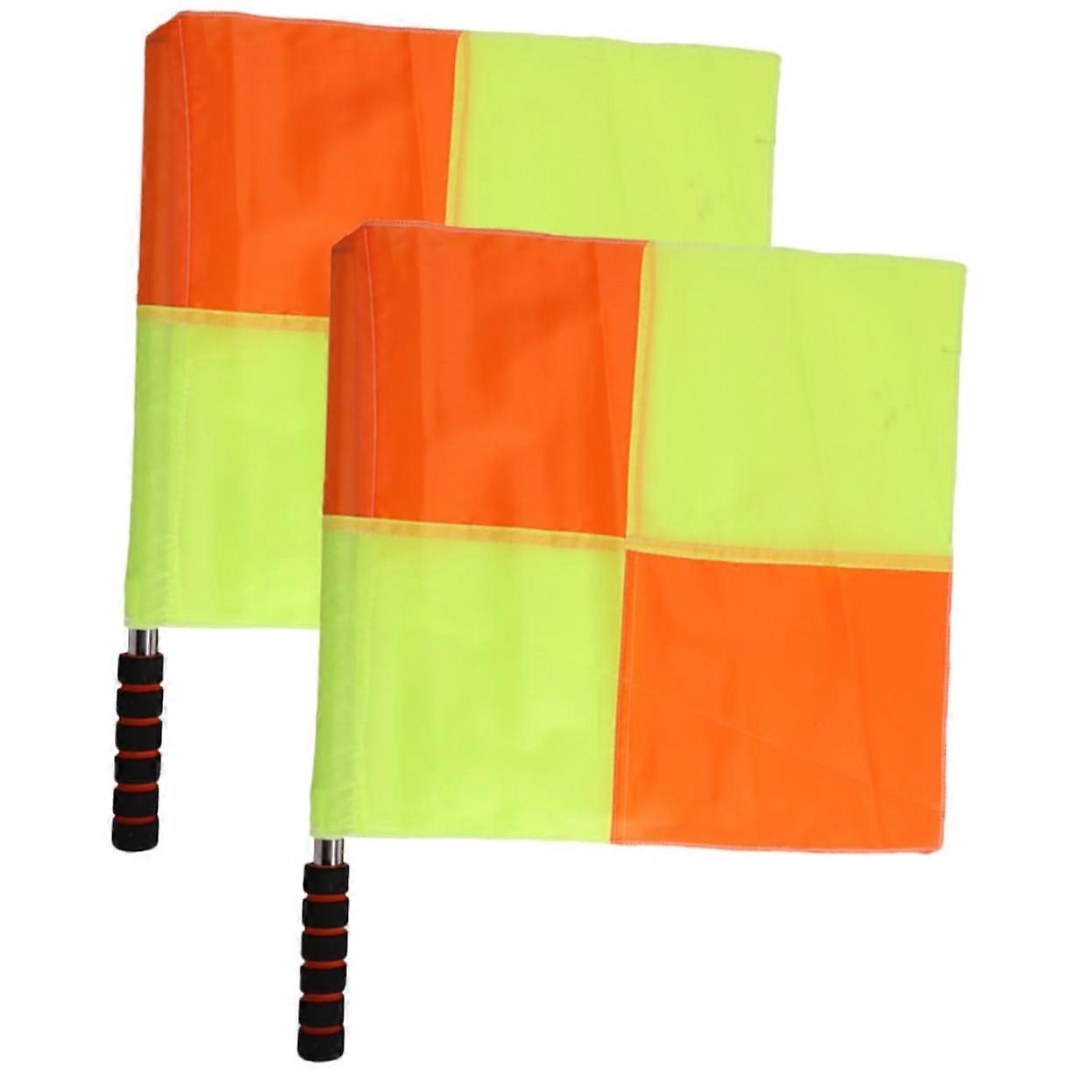 Football Referee Flags Blue Linesman Flags 2-Piece Set Soccer Corner Flag Style Referee Flag