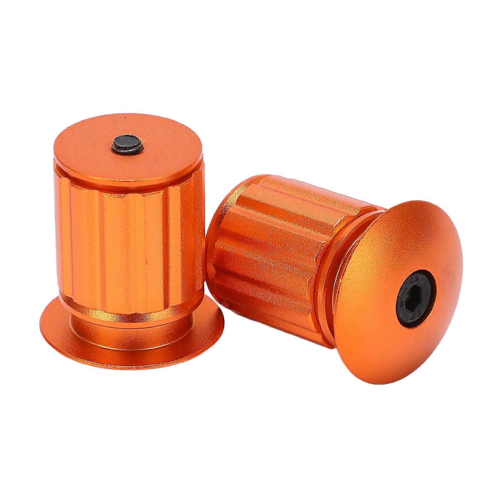 Bicycle Handlebar Plugs, Aluminium Expansion Locking End Caps, Orange Handlebar Block, Spare Parts for Bikes