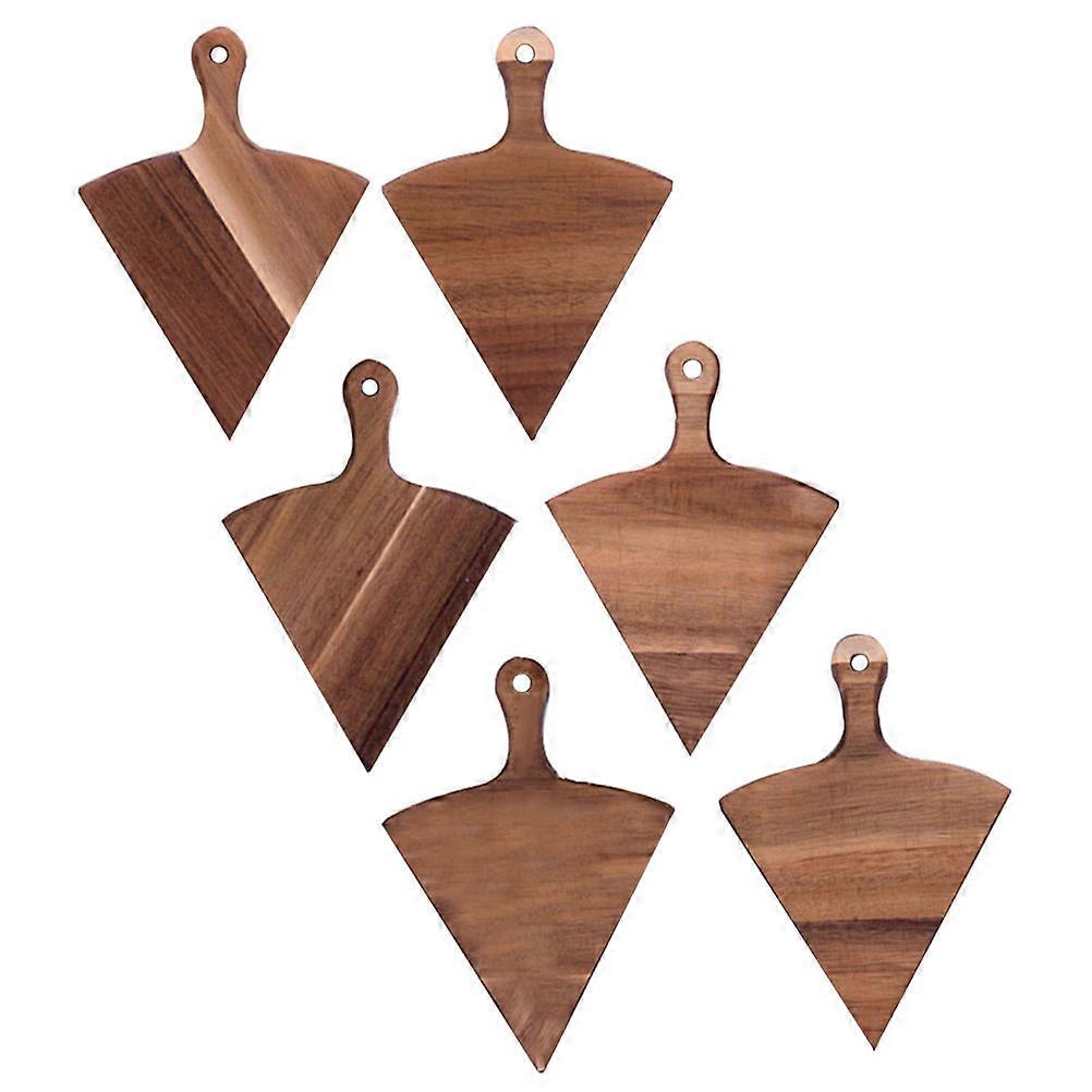 Plate With Dividers Irregularly Shaped Pizza Plates Acacia Material 6Pcs