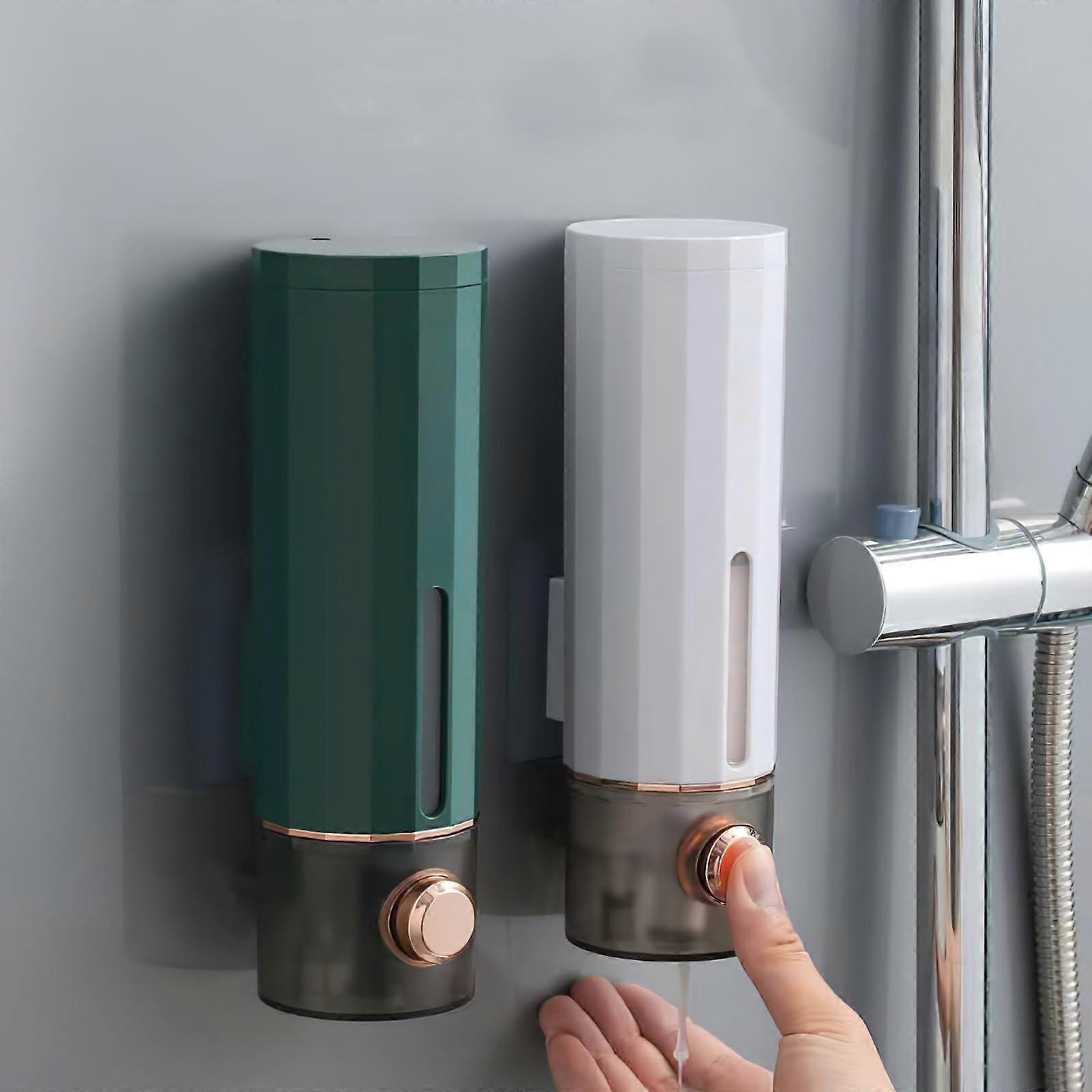 Wall Mounted Soap Dispenser with Viewing Window, 450ml Soap Dispenser Set, Slipon Soap Dispenser, Suitable for Bathroom, Kitchen, Shampoo (Pack of 2)