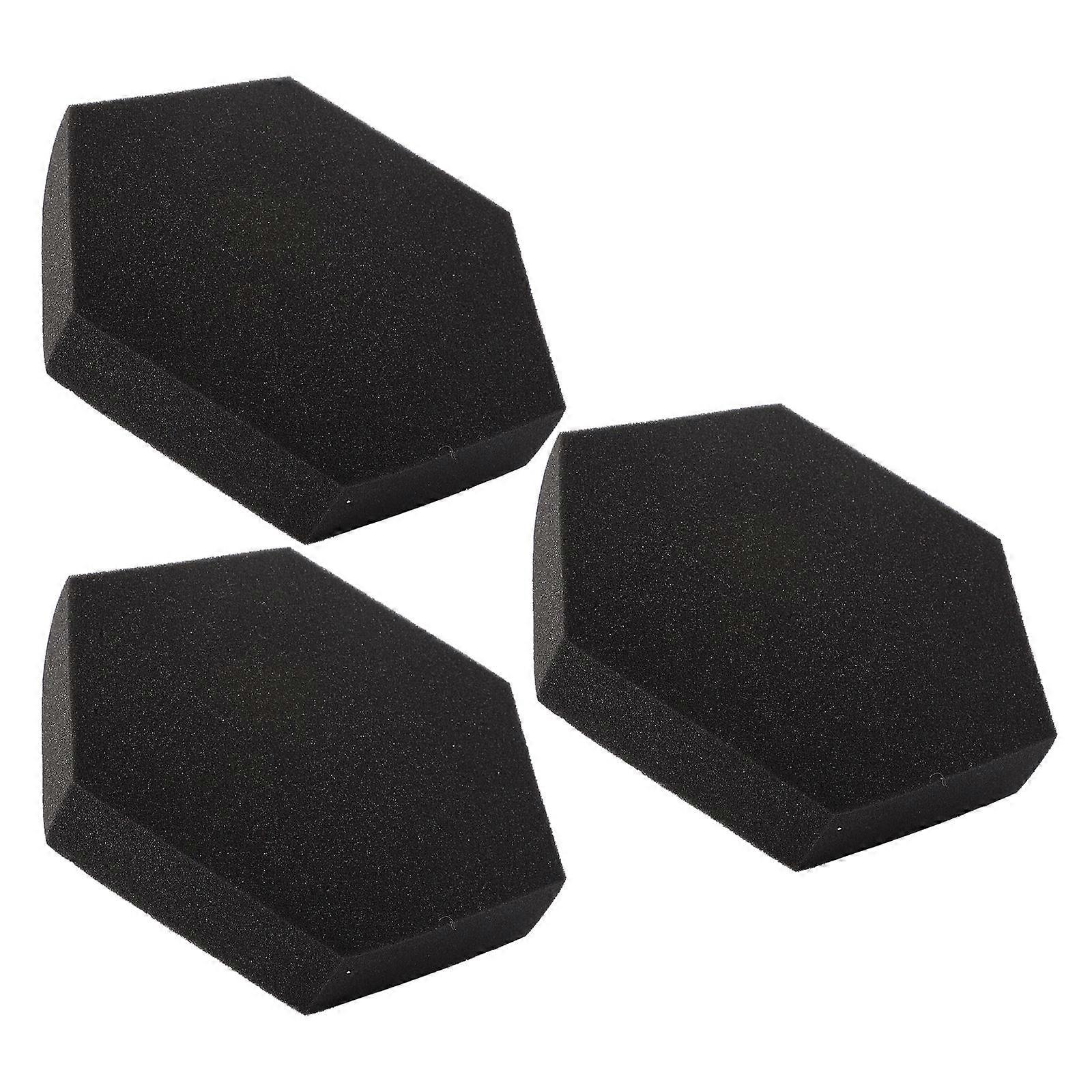 Fireproof Soundproof Padding Hexagon Shape 11.79X11.79X1.97in Home Entertainment Theater 3Pcs