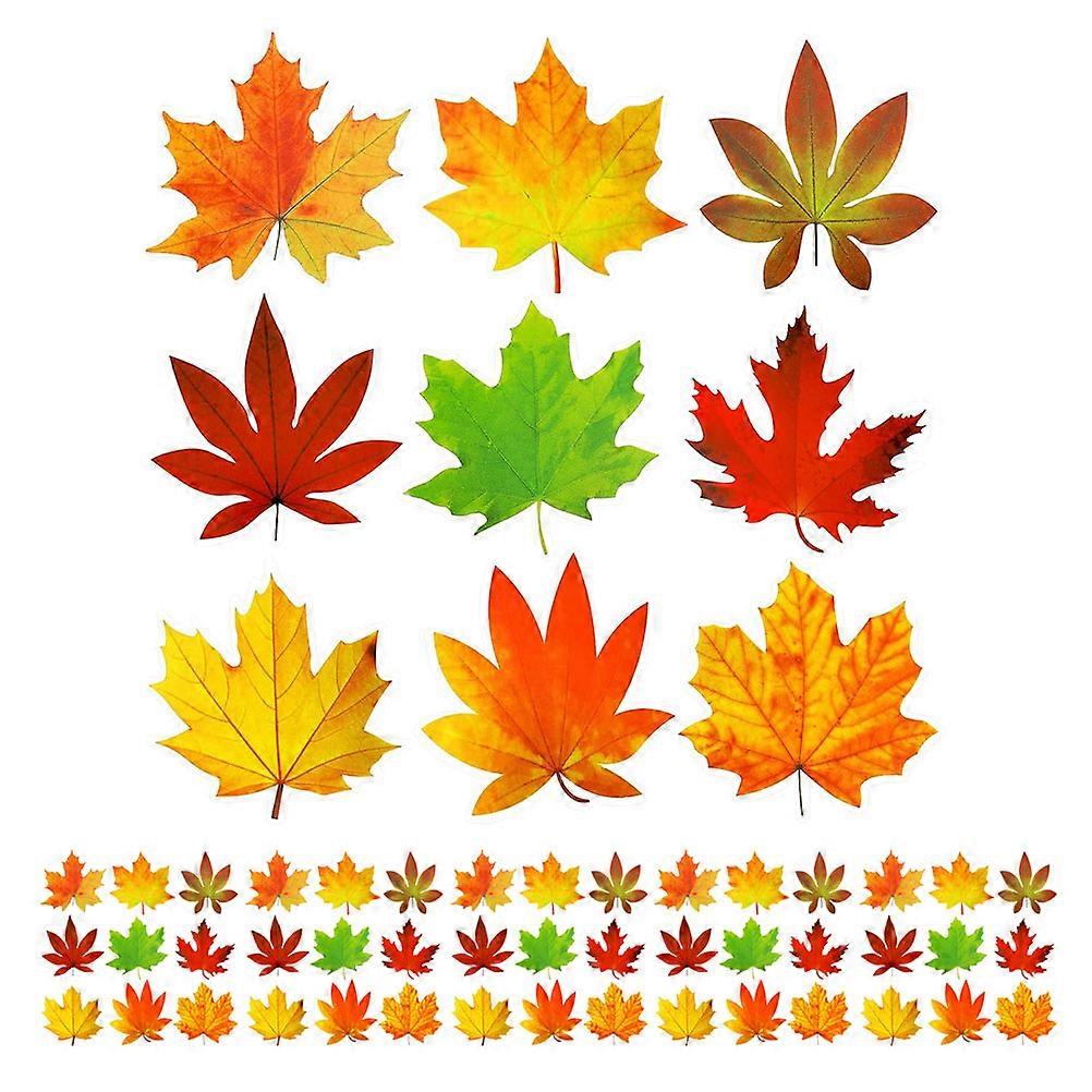 Faux Material Fall Leaf Cut Outs Realistic Design For Table Decorations And Bulletin Boards 270Pcs