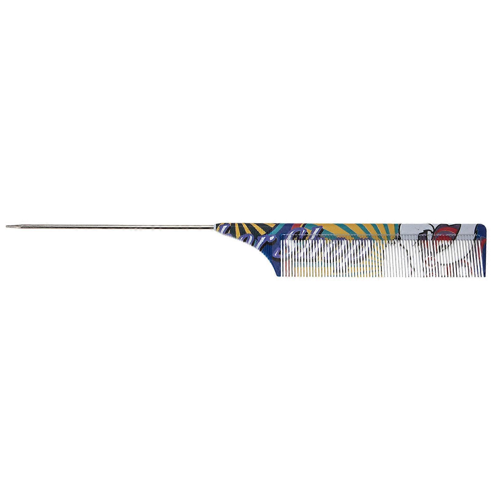Comb With Pick Rat Tail Comb Chinese Style For Hairdressers Assorted Color 23x2.7cm Post Styling 1Pack