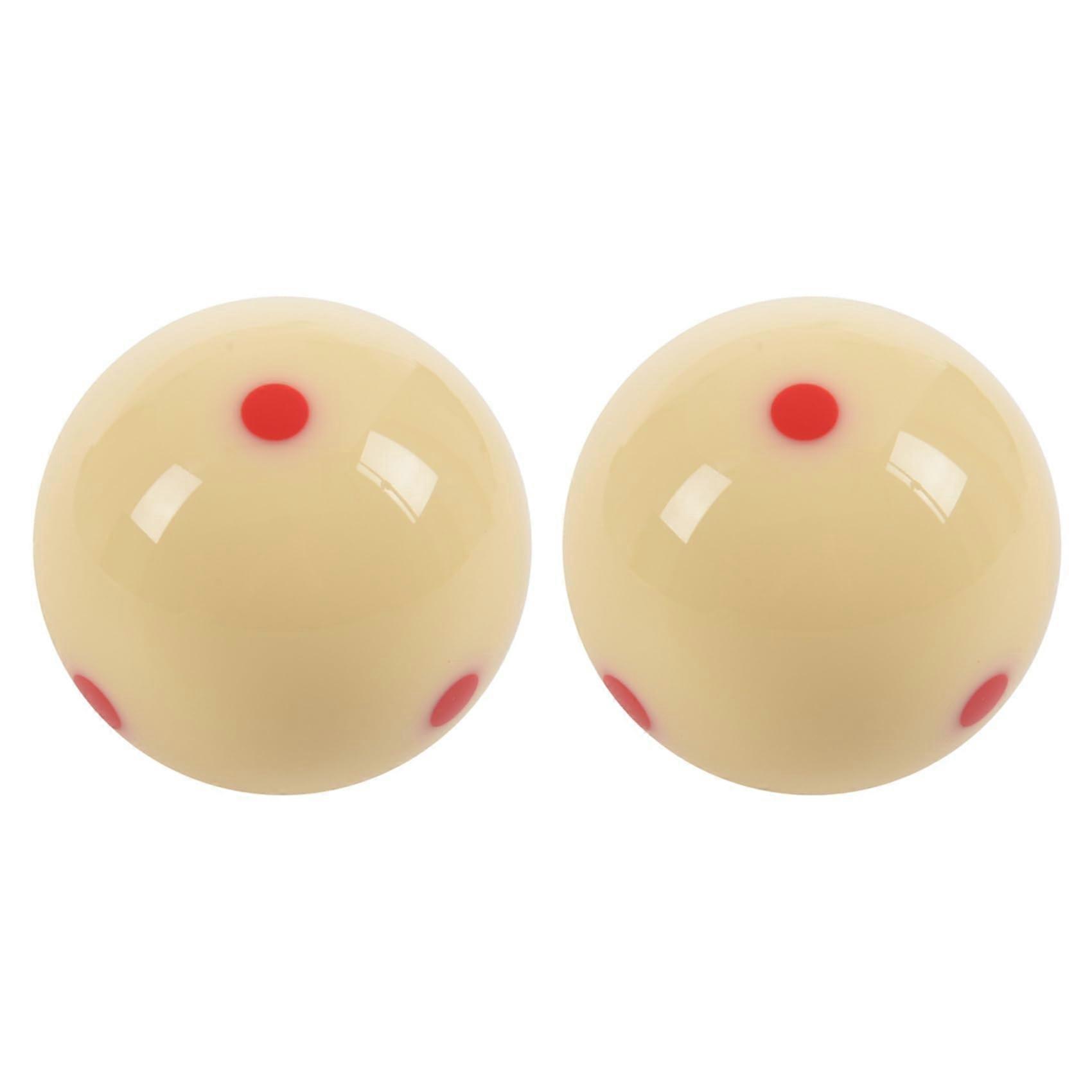 2 Pieces 2.25 57 mm 6 Red Spot Cue Ball Pro Cup Billiard Pool Snooker Training Exercises