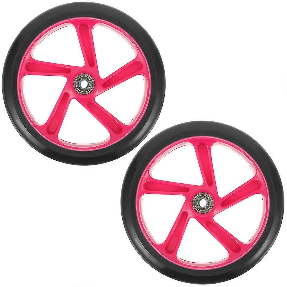 Replacement Wheels For Skateboards Durable Scooter Wheels Round Shape 175mm Diameter X 30mm Thickness Non-Skid 2Pack