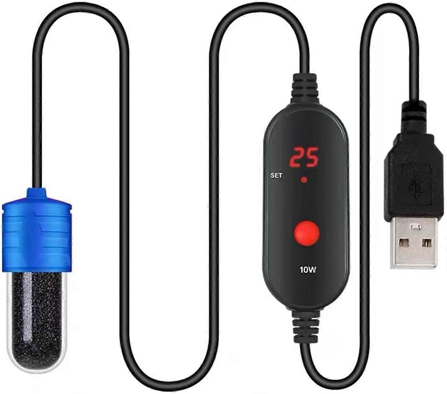 AURA Small Tank Heater ,15 34 °C Temperature Controller, Overheat Protection ,Submersible Thermostat Heater, 10W