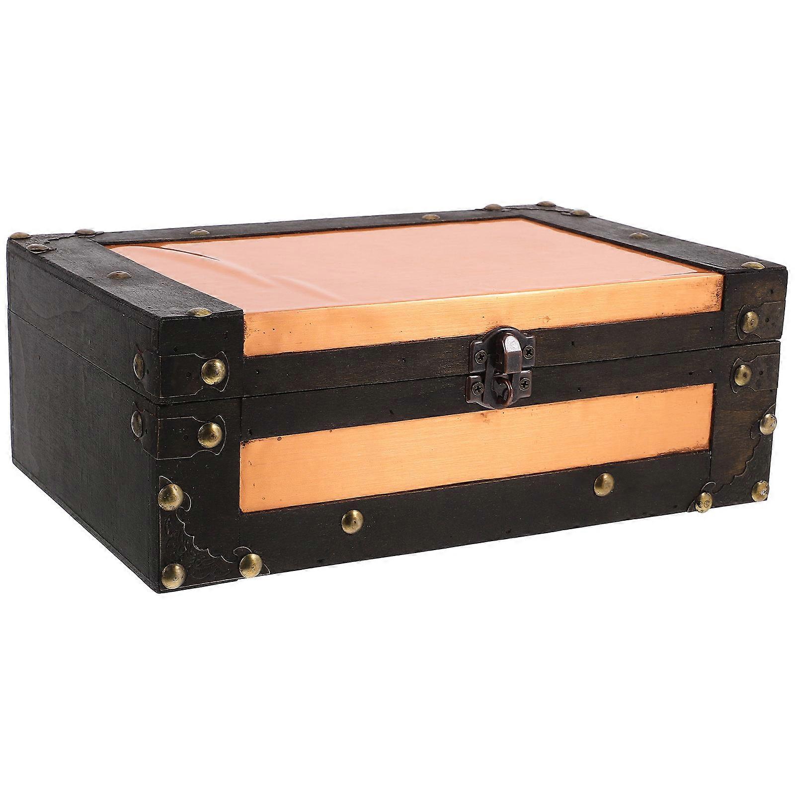 Vintage Wooden Storage Box For Home And Office Displaying 1Set