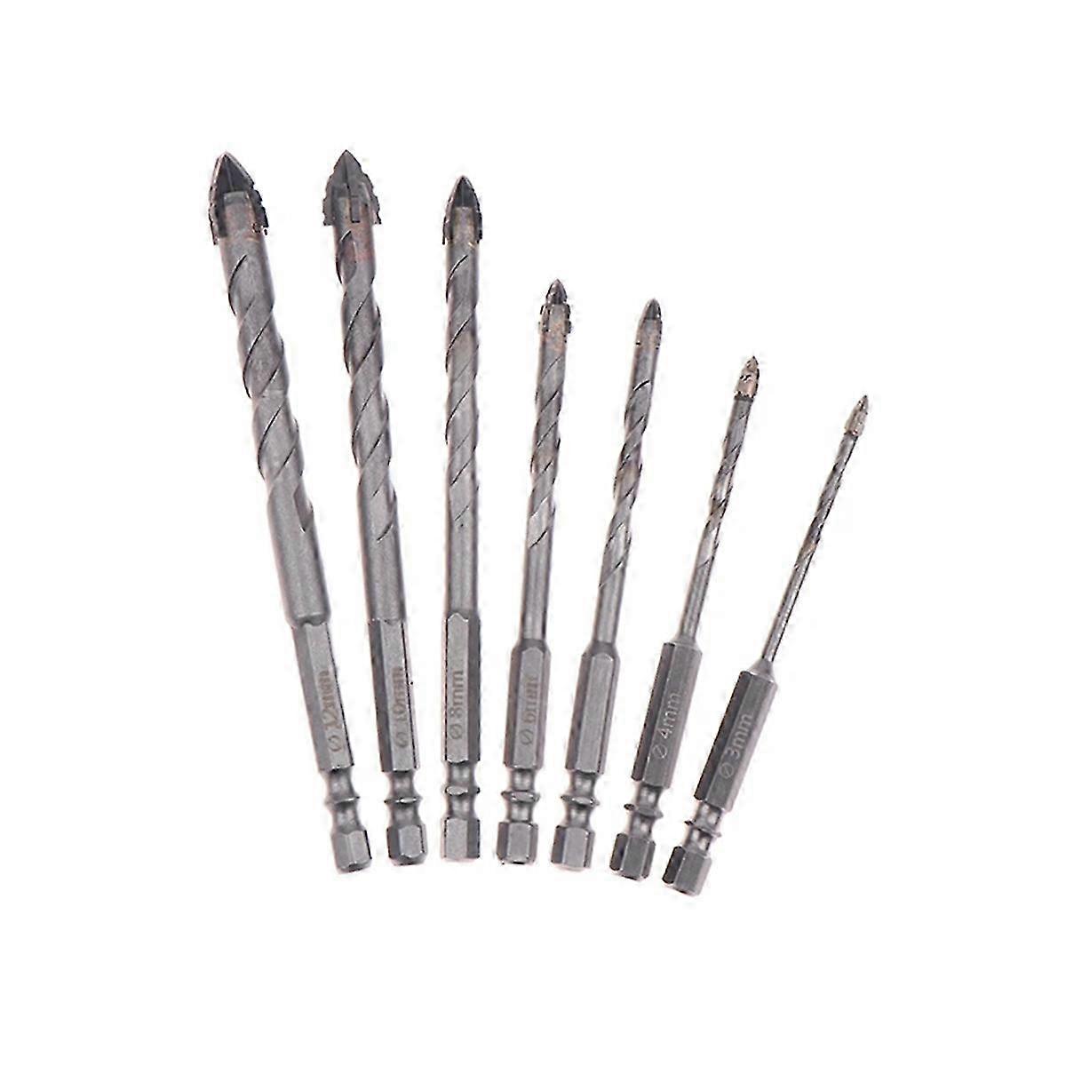 Four-Edged Eccentric Drill Bit Serrated Hexagonal Shank Drill Bit Set hwy