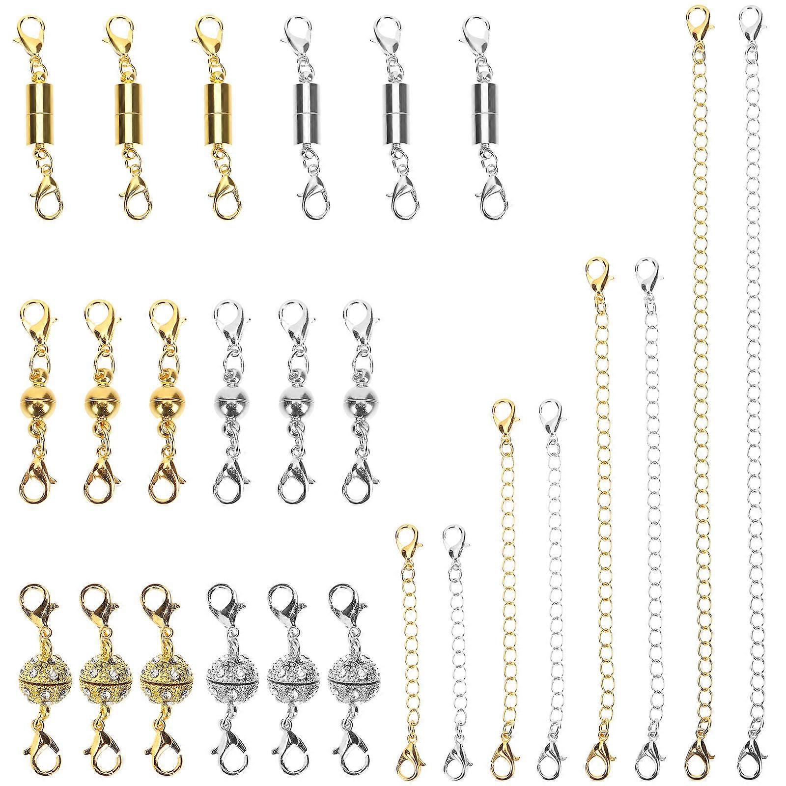 Magnetic Necklace Extender Jewelry Accessories Cylindrical Shape 1Set