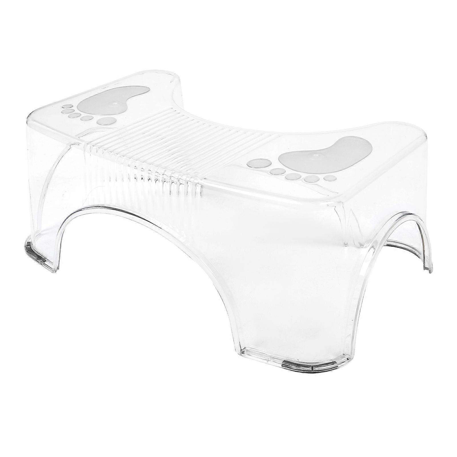 Klarer Badezimmerhocker Rutschfester Toilettentritthocker für zu Hause Töpfchentraining Hocker Fußstütze Hocker Transparentes Design WC Hocker