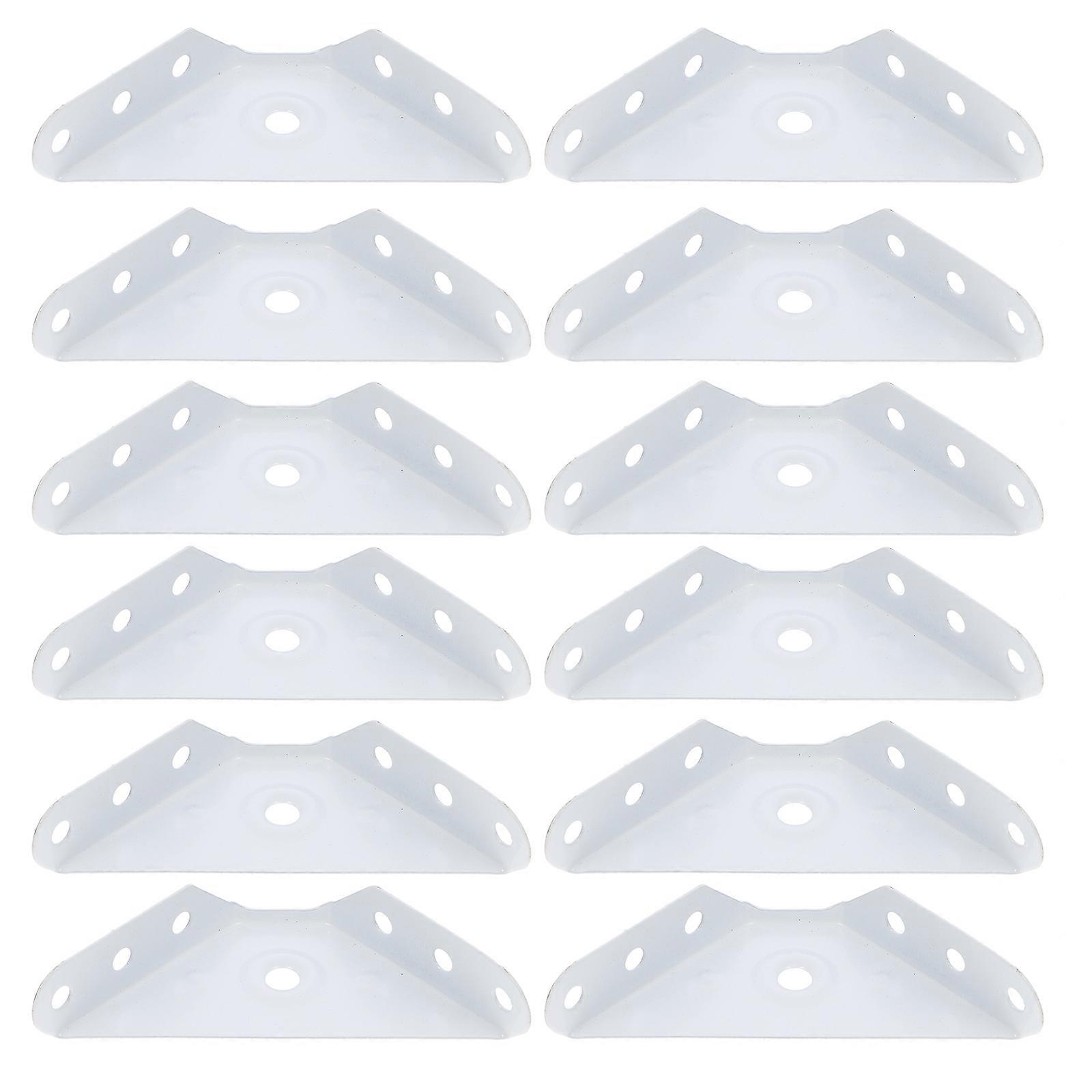 Flat Bracket Corner Braces Trapezium Angle Code Brackets for Wood Bookshelf Structural Support 30Pcs