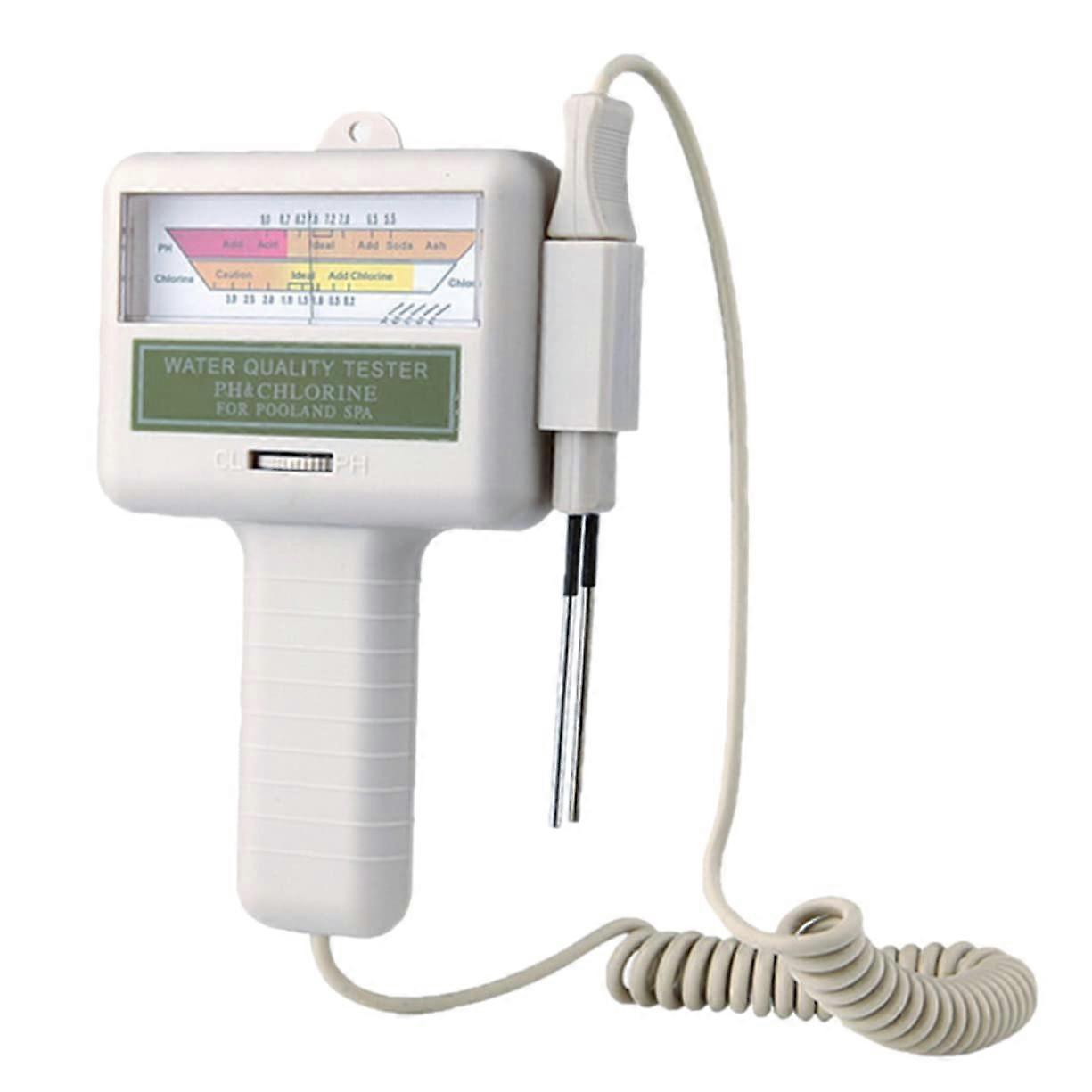 Water Tester for Swimming Pool - PH and Chlorine Quality Meter, Accurate and Battery-Free, Ideal for Pool Water Testing