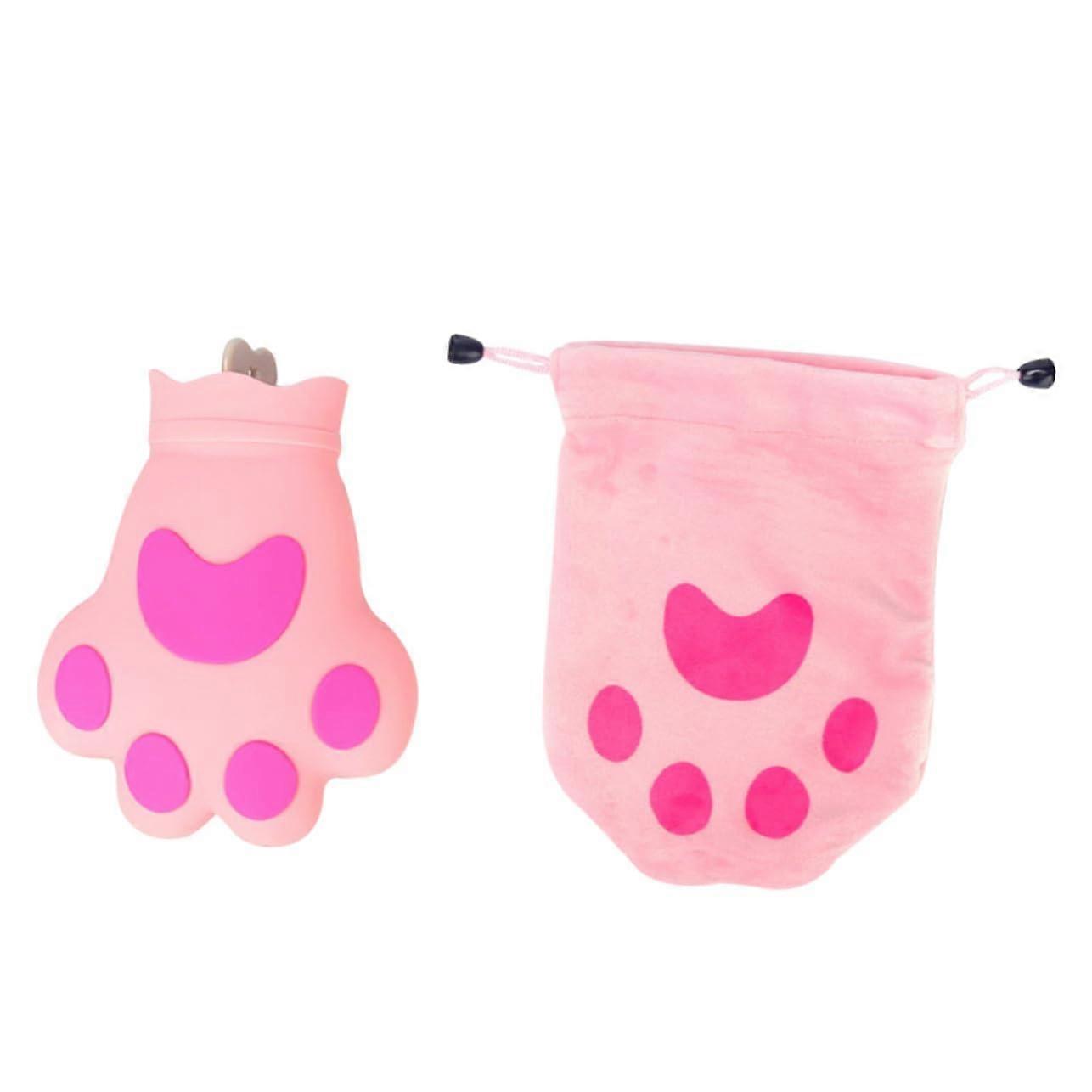 1 x Creative Ice Bag Cat Paw Shape Pink Made of Durable Material for Hot Summer Days, Can Be Filled with Cold Water or Ice, SkinFriendly Design