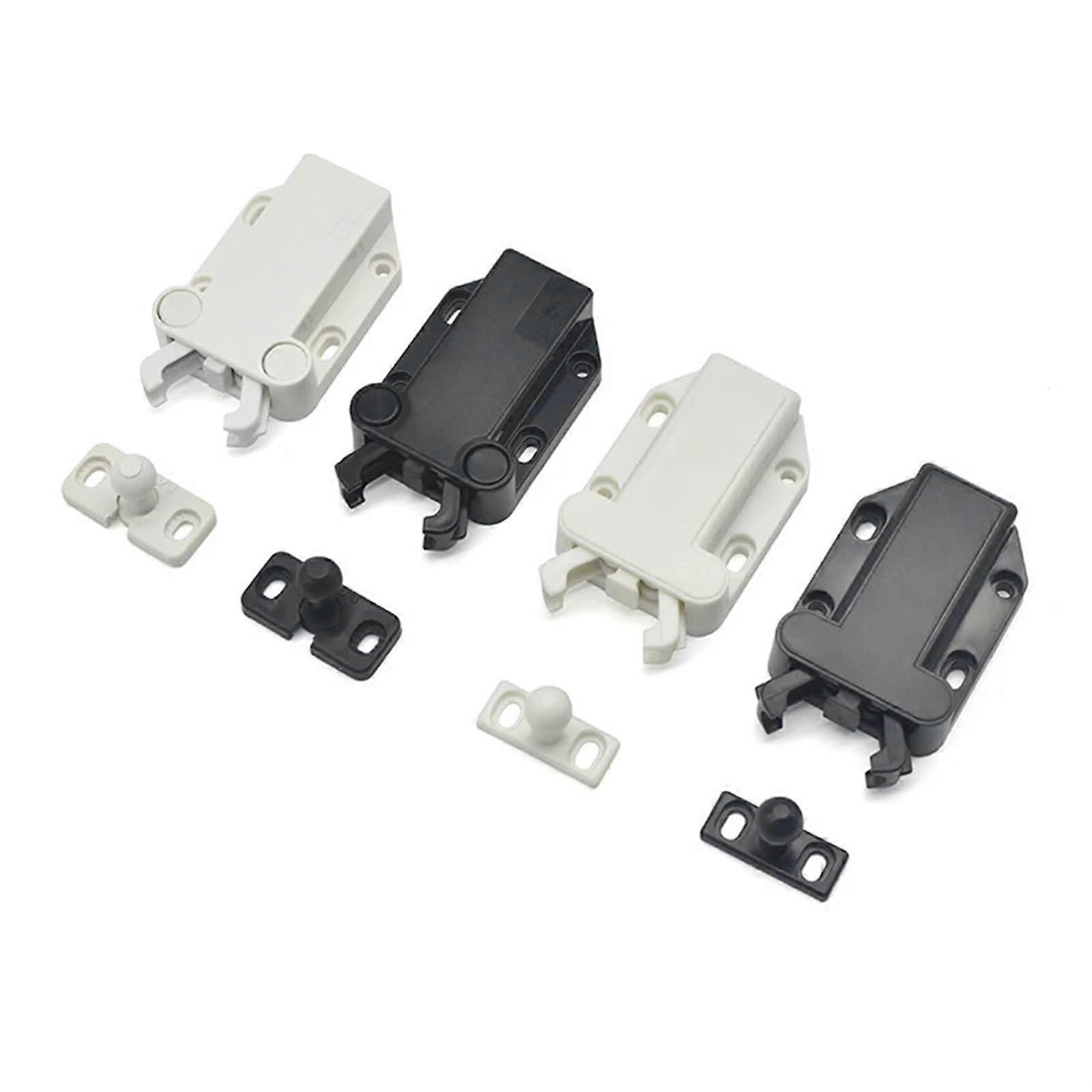 XK8112 Concealed Type Large Black White Pressout Plastic Door Stopper One Key Switch 1PC (XK8112W1)
