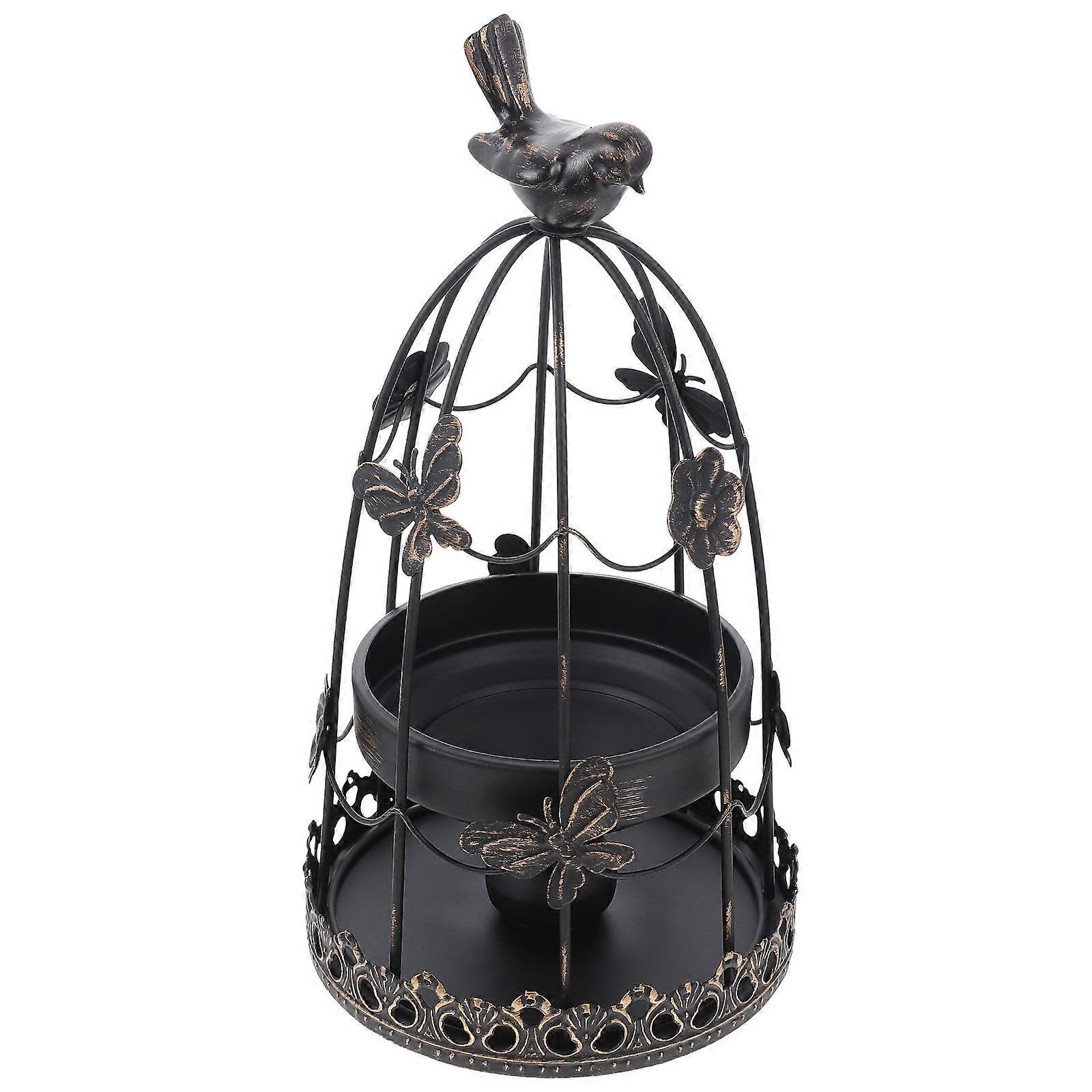 Bird Cage Candleholder Iron Art for Decor Creative Wedding