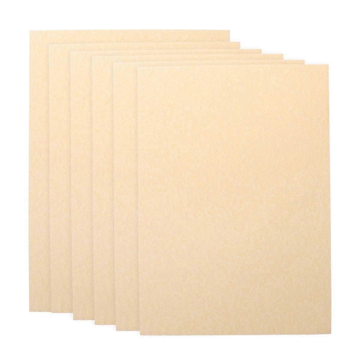50Pcs A4 Paper Sheets Parchment Retro Paper for Certificate and Diploma 90g (Light Brown)