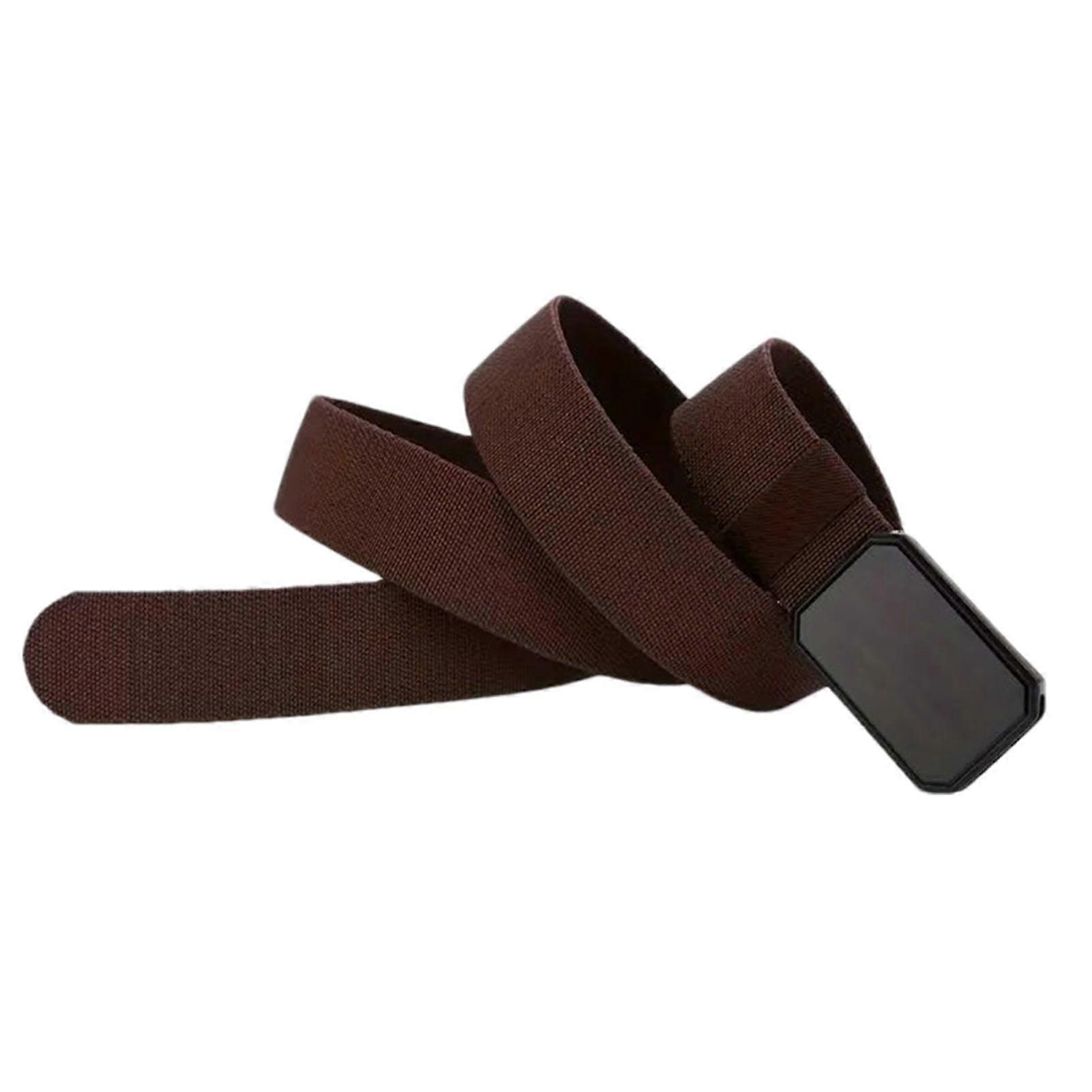 Quick Release Belt, Men's Stretch Belt, Quick Release Elastic Belt, Machine Washable Belt for Men, Multipurpose Outdoor Belt for Hiking Coffee
