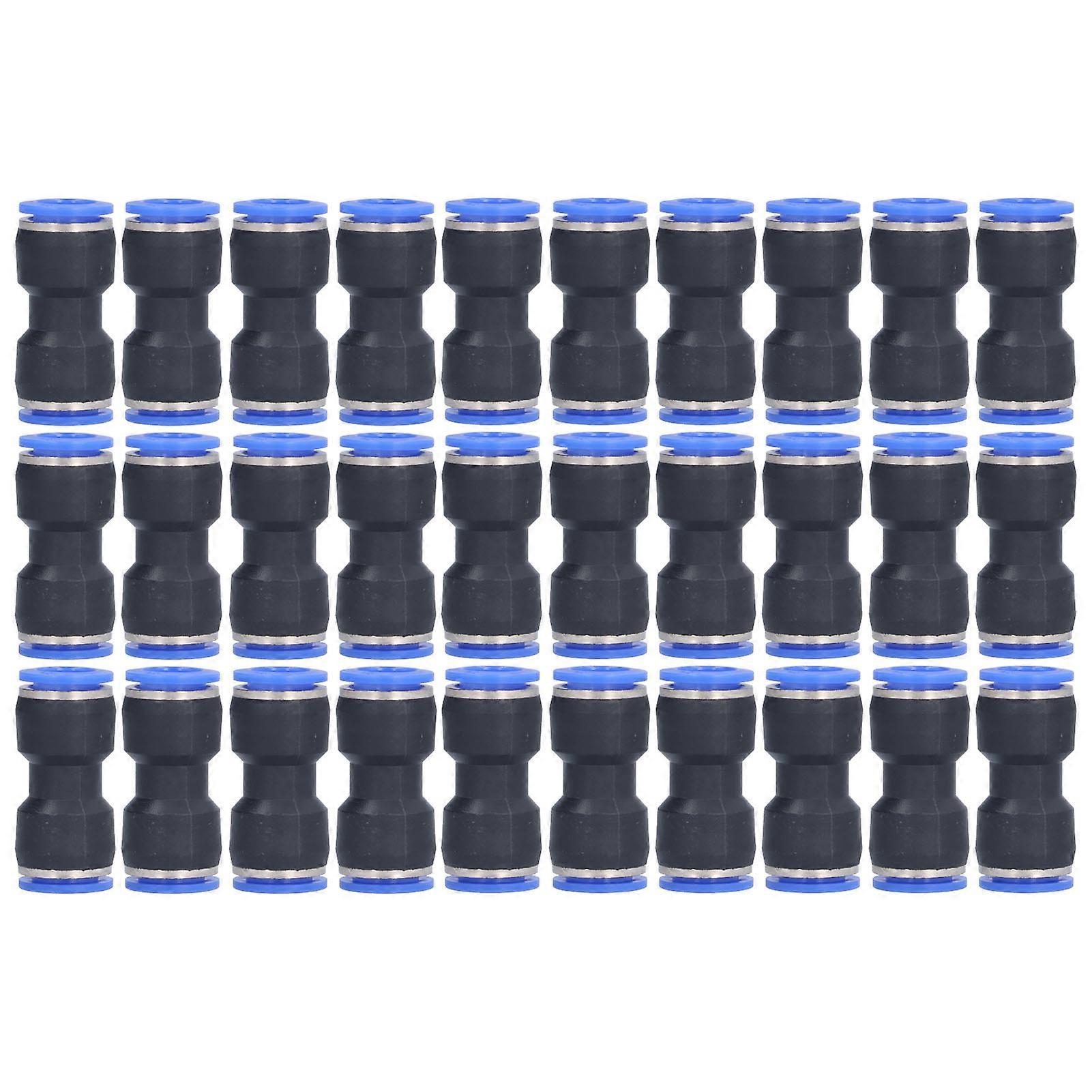 30Pcs Straight Pneumatic Connector Push to Connect Fittings for Air Tube Industrial SuppliesPU-12