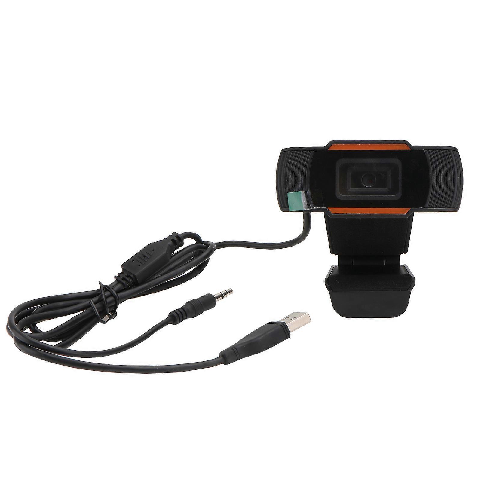 Durable 0.3MP USB Webcam with Built-in Microphone for PC Use Black Plastic 640*480