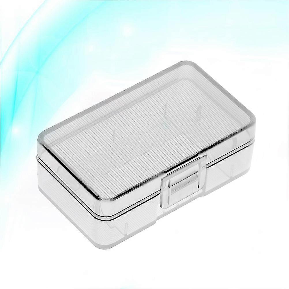 Transparent Plastic Storage Box Case for Single 9V Battery 1 Set