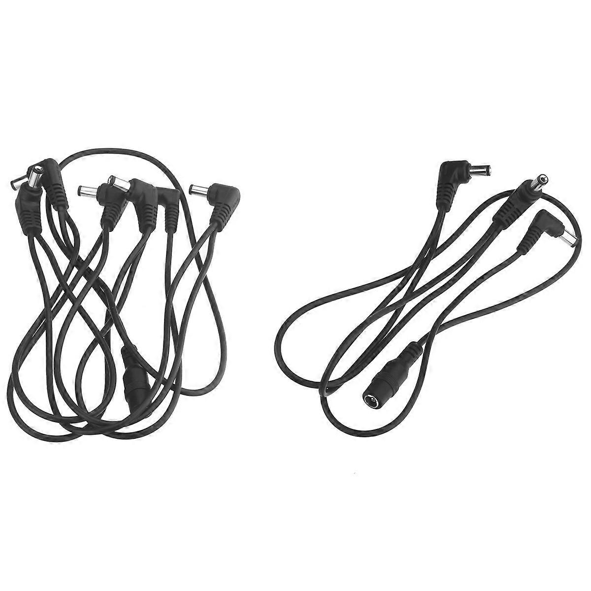 2 Pcs Electrode Daisy Chain Harness Cable Copper Wire for Guitar Effects Power Supply Adapter Splitt