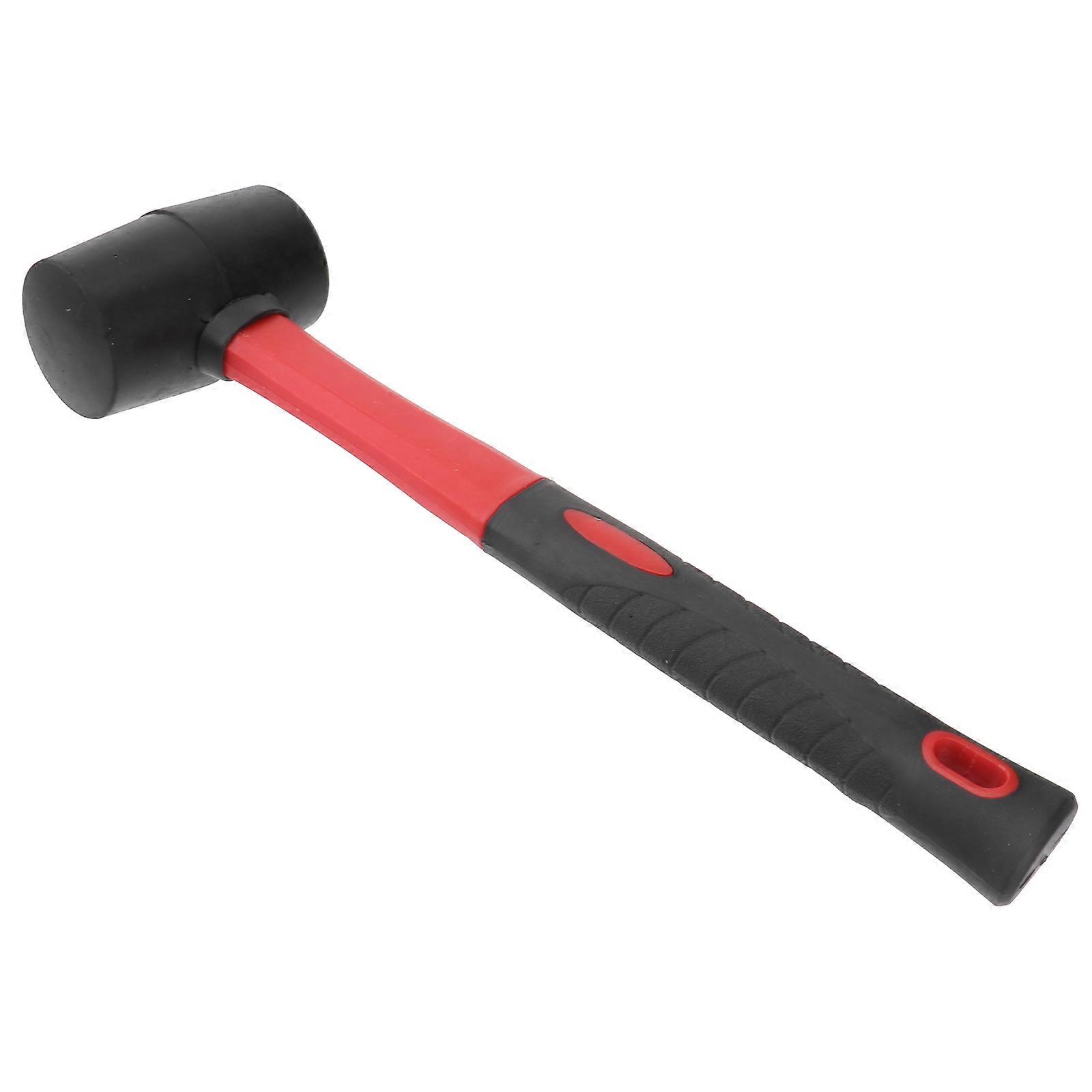 Durable Rubber Hammer with Fiber Handle for Woodworking Use 16oz