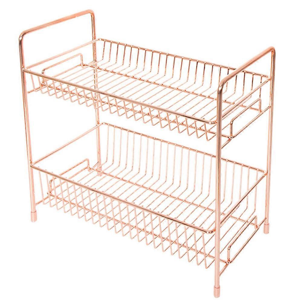 1pc Desktop Storage Rack for Cosmetics and Sundries Organzier in Iron Craft