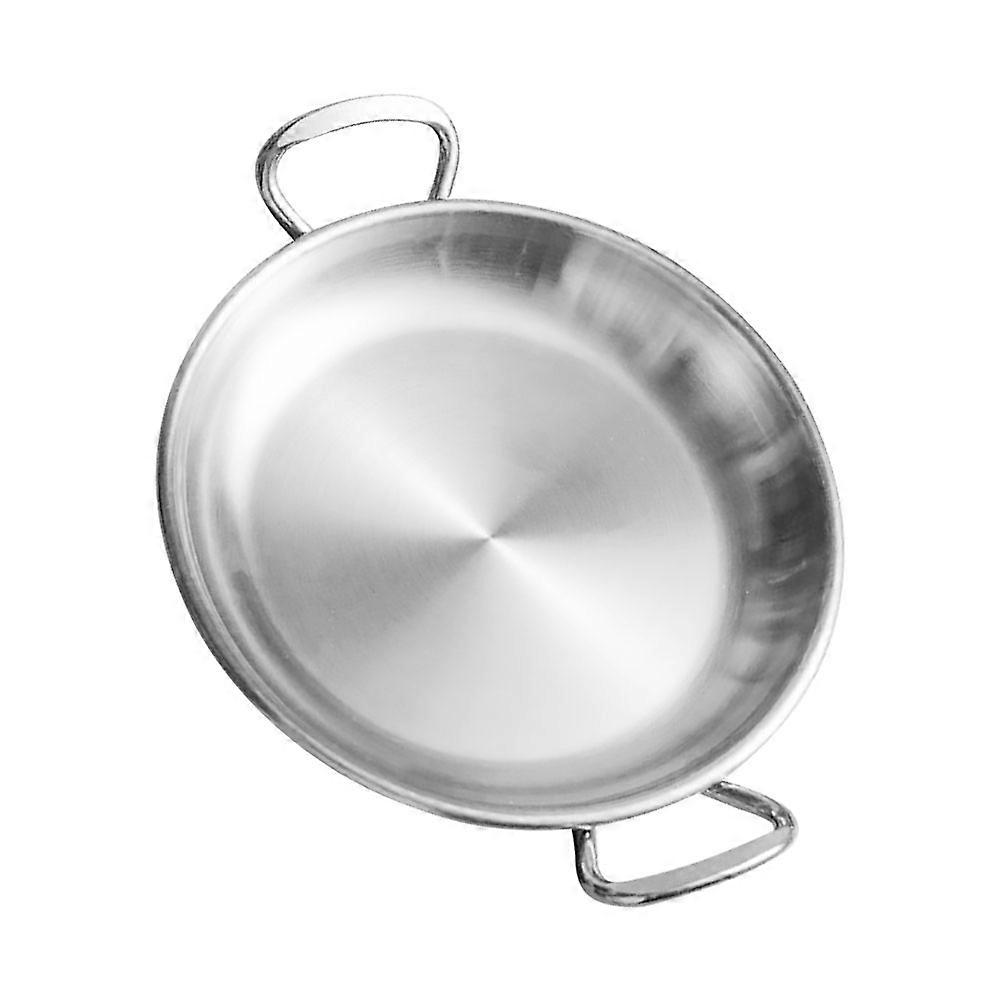 Stainless Steel Food Plate Double Handle Snack Serving Tray