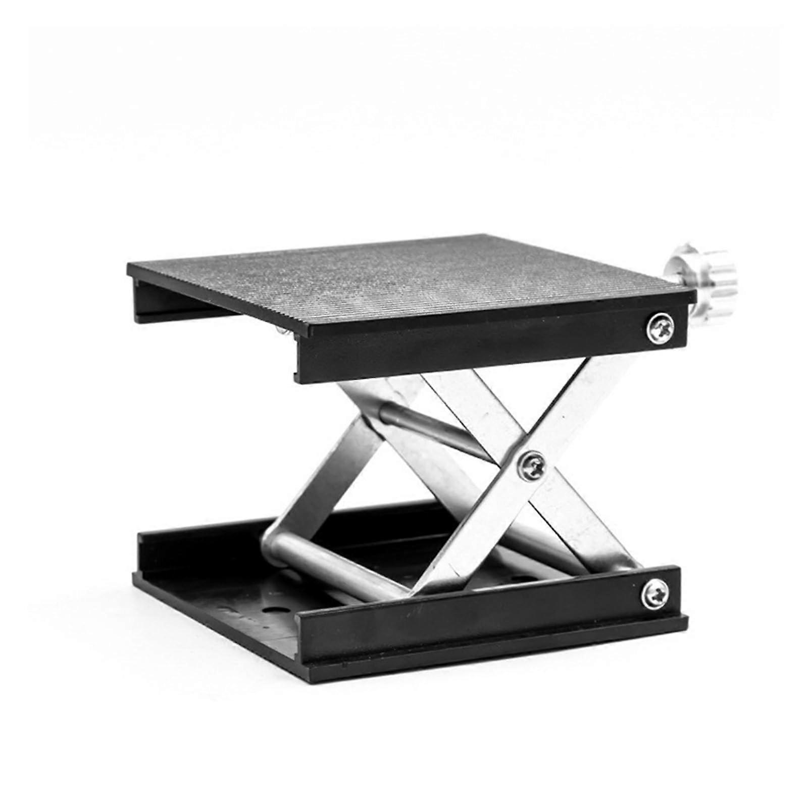 Aluminum Lifting Table, Woodworking Lab Lifting Stand, Lift Platform Benches, Height Adjustable (Color: Black)