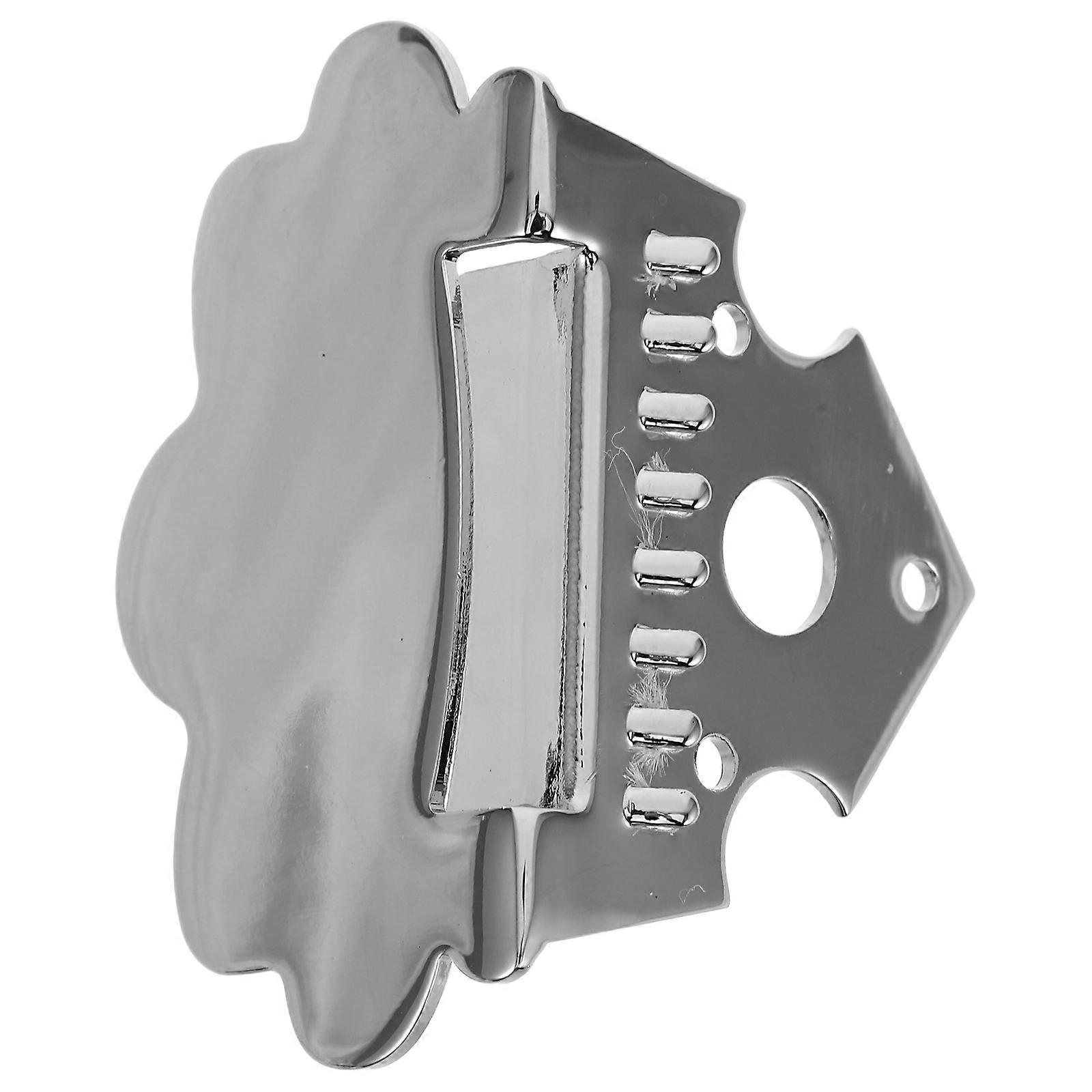 Guitar Tailpiece Bridge Silver Chromeplated Material Cloud Shaped For Recordings 1Pcs