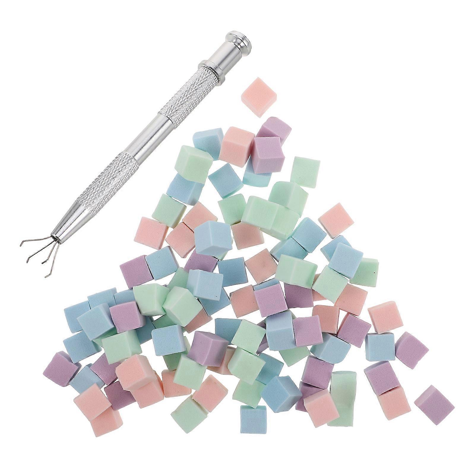Nail Art Tool Set with Multi Color Nail Sponges and Brush for Gradient Design and Manicure Tools