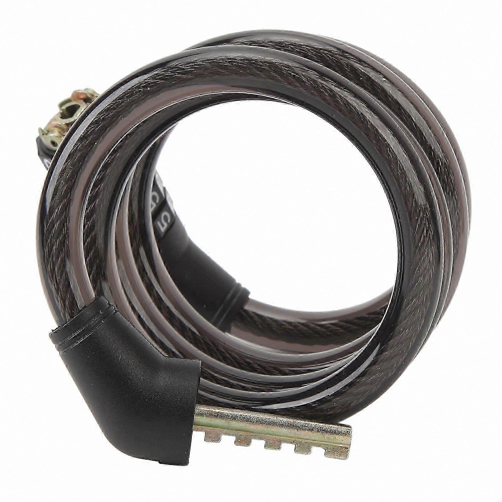 Universal 3.6ft Coiling Bike Lock with 5-Digit Resettable Combo and Mounting Bracket for Bikes Skateboards Scooters Anti-Theft Security Solution