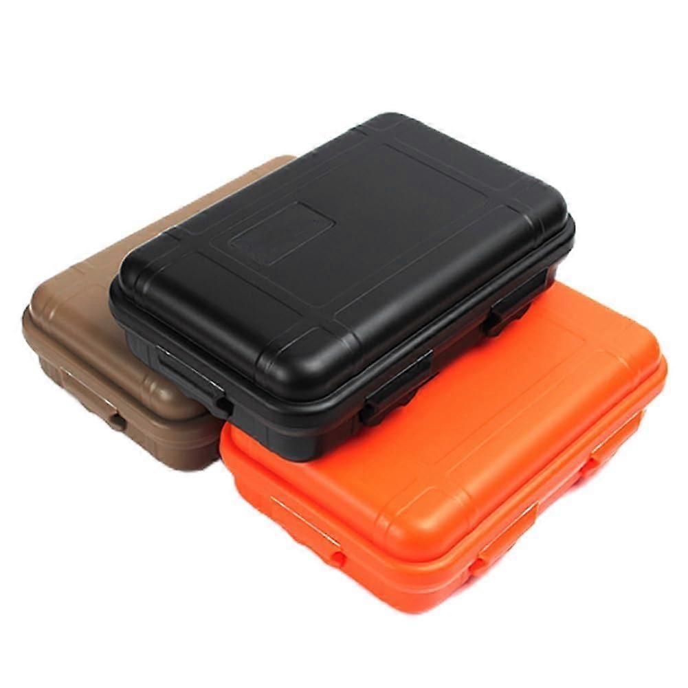 Heavy Duty Waterproof Box for Camping, Boating and Water Activities, Protect Your Valuables (Orange (S))