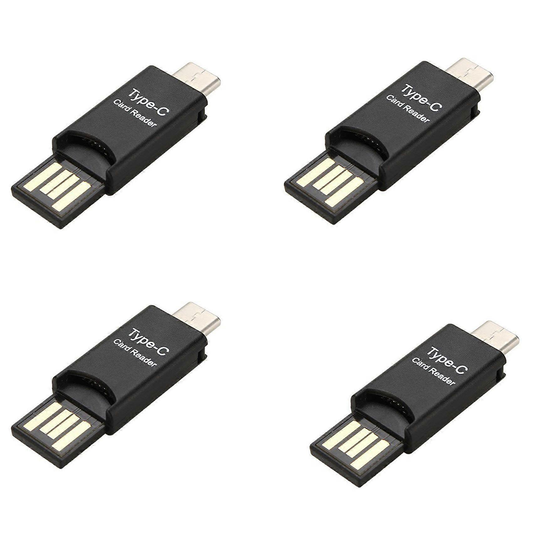 4X USB 3.1 Type C USB-C to Micro-SD TF Card Reader Adapter for PC Cellphone