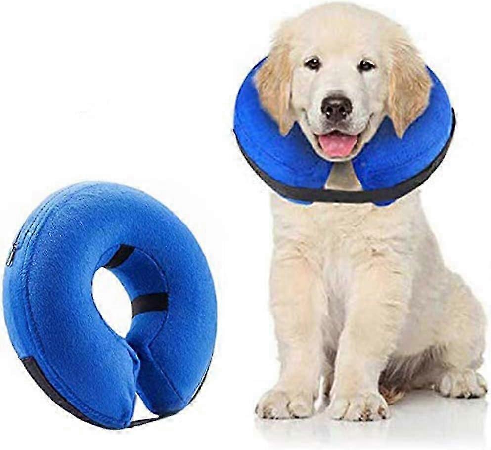 Adjustable Protective Inflatable Dog Collar for Pets - Soft & Comfortable Pet Recovery Cone Collar